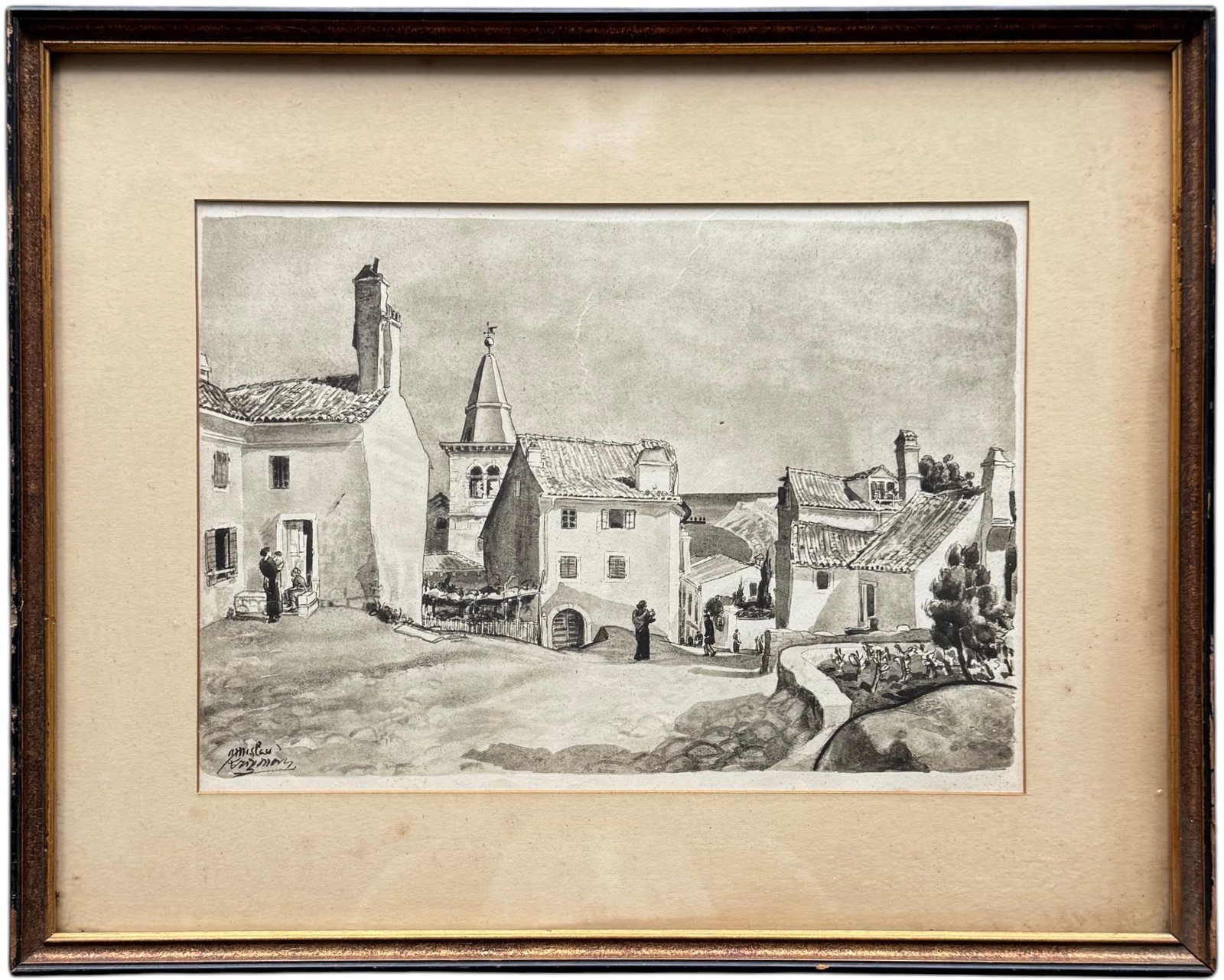 After Tomislav Krizman (1882–1955, Croatian) Jugoslavija u slici: Jadran: Print 13 3/4 x 9 3/4 in (sight), 20 x 16 in (framed). Domestic Flat Shipping Price: $55