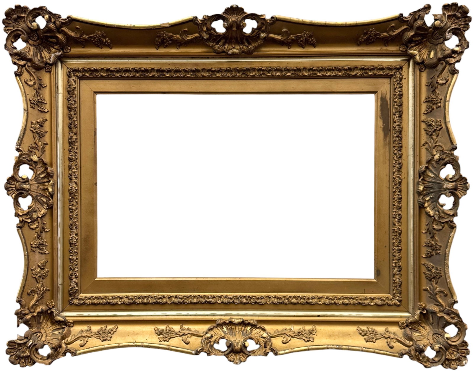 19th Century European Gilt Wood and Gesso Rococo Style Frame (1 of 5)