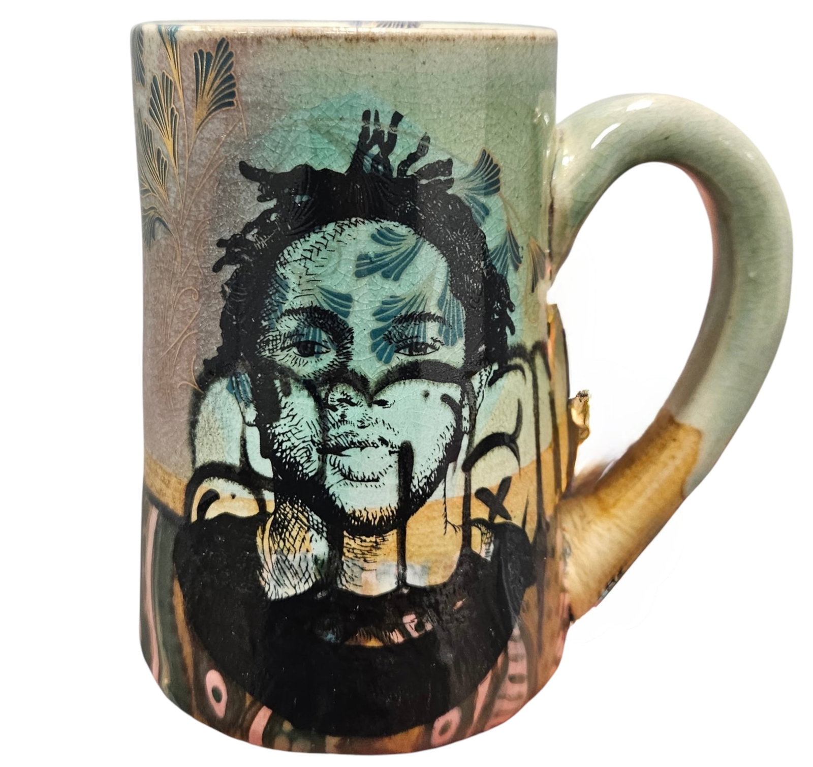 ROBERTO LUGO (b. 1981, Philadelphia) Kendrick Lamar: Size 5 x 3 1/2 in. Domestic Flat Shipping Price: $55