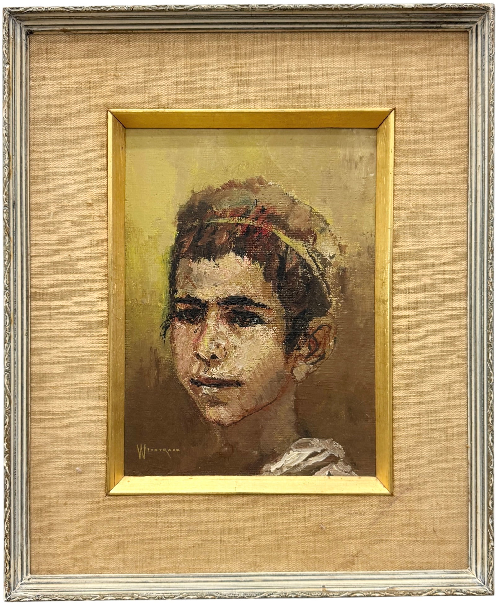 WILLIAM WEINTRAUB (1926-2026, Israeli) Portrait, Tel Aviv Label (1 of 4)