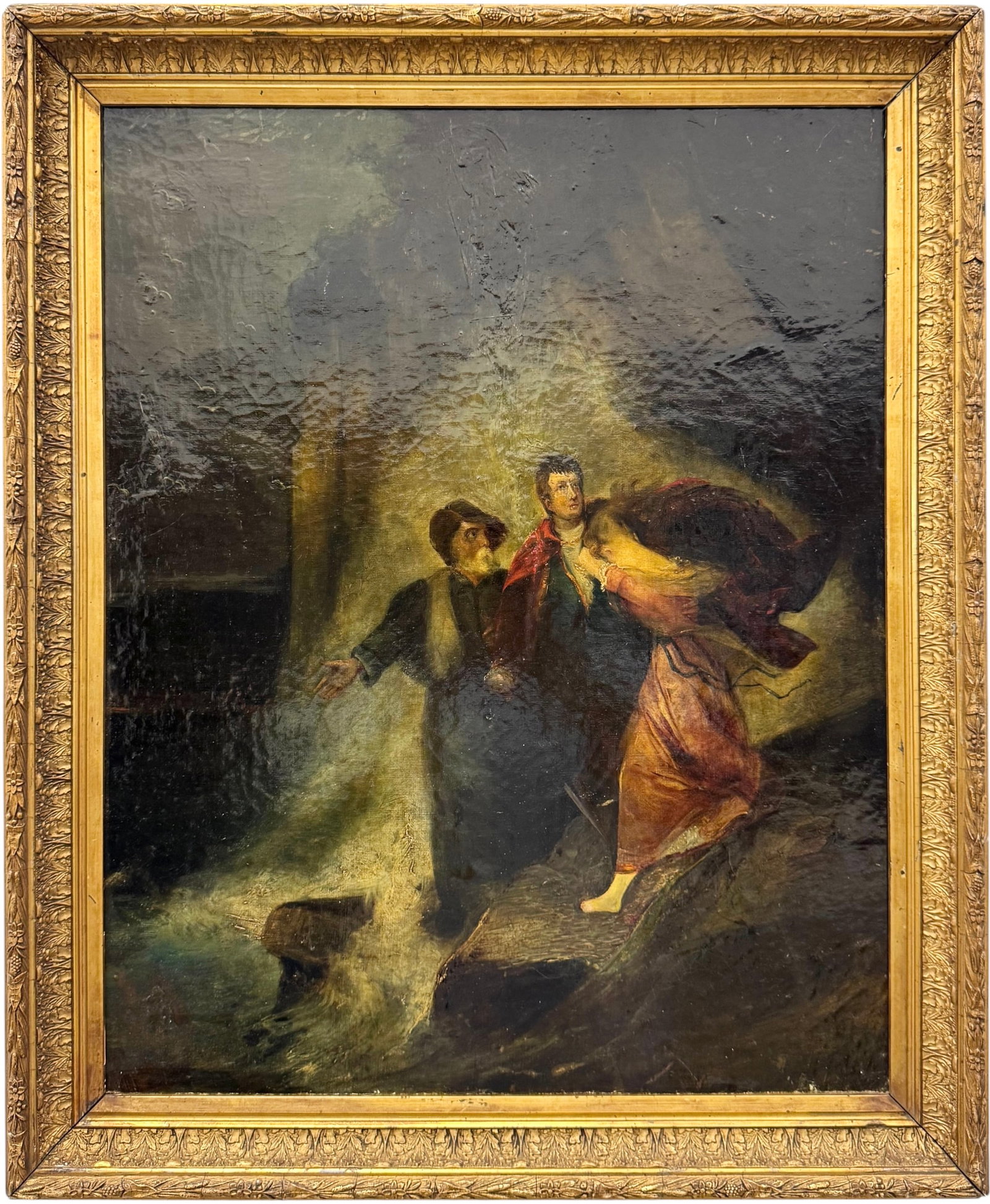 French School, 19th Century Oil Painting- Dante and Virgil in the Underworld (1 of 4)