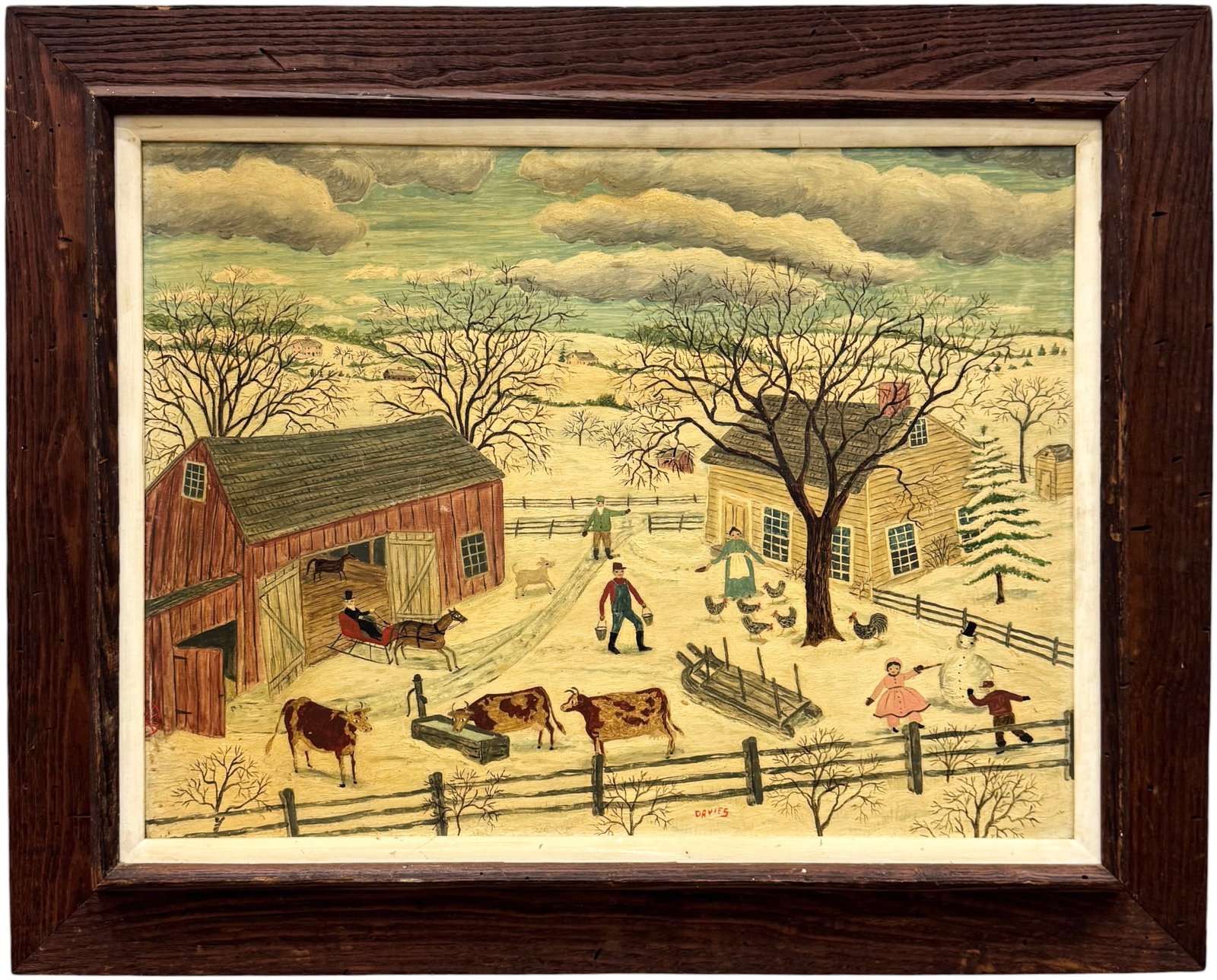 JEANNE DAVIES (b. 1936, American) Winter Landscape (1 of 5)