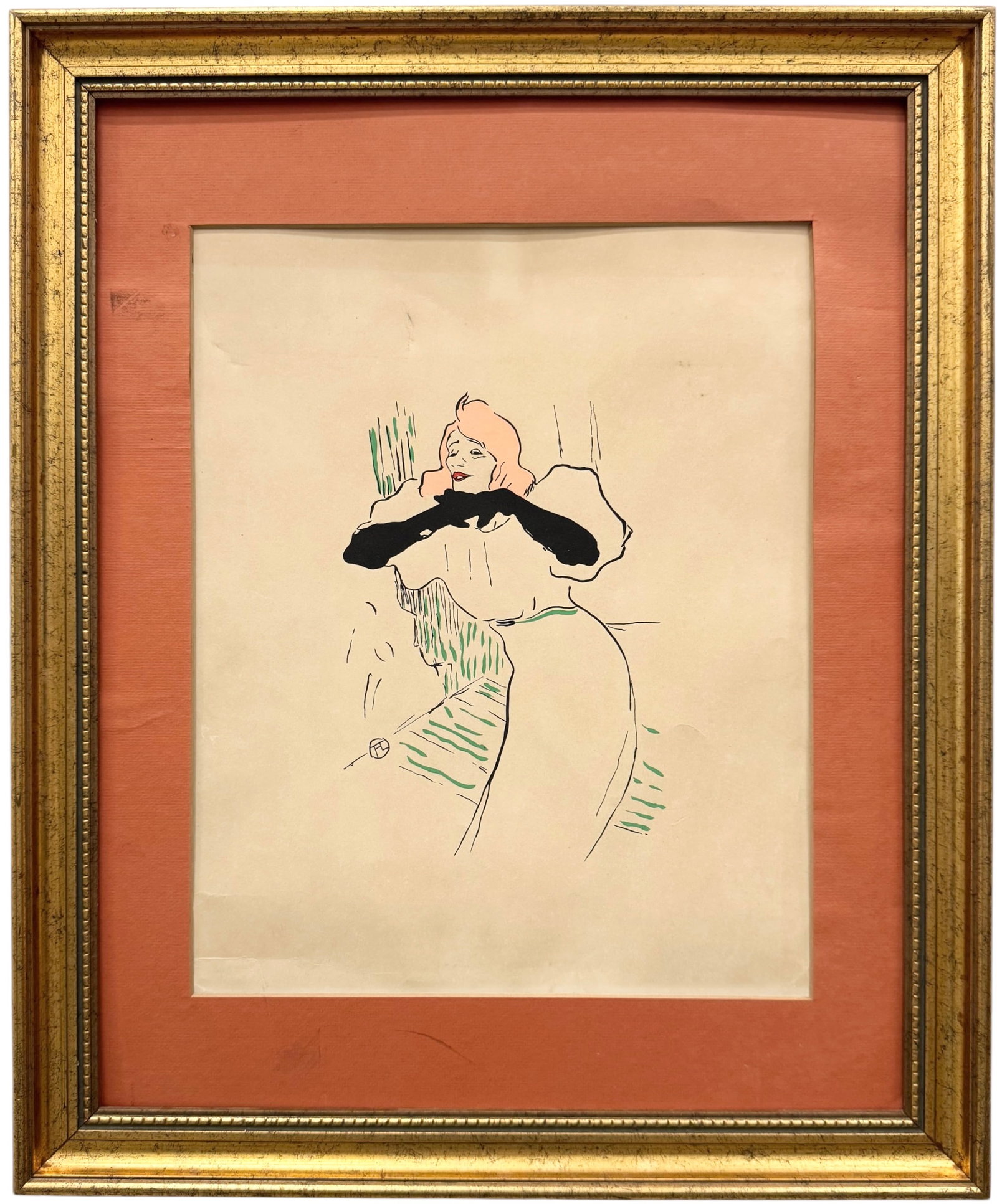 "Yvette Guilbert " After Henri de Toulouse-Lautrec - Lithograph: Size