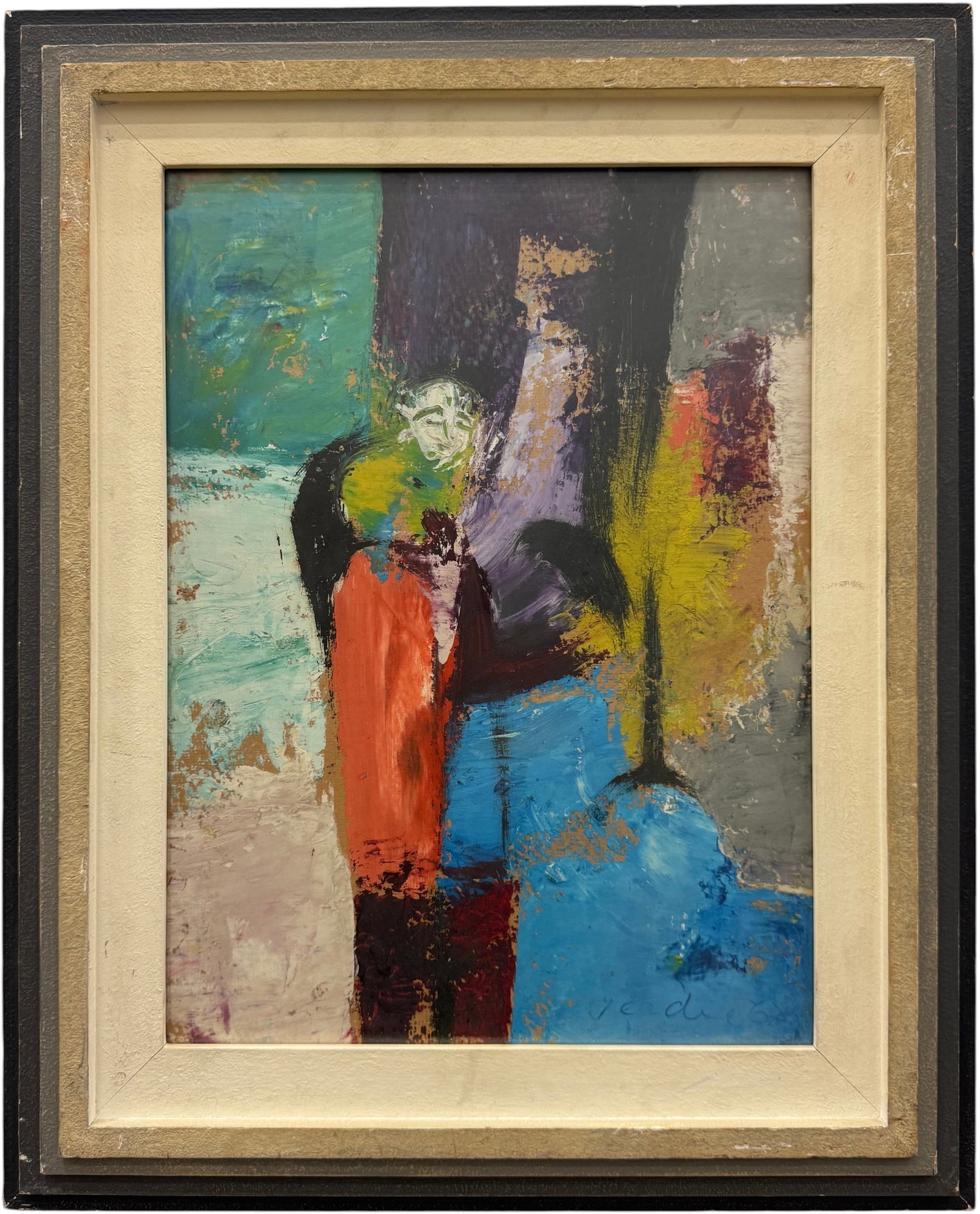 JULIO D. VERDIE (1900–1998, Uruguayan) Abstract With Face, 1967 (1 of 4)
