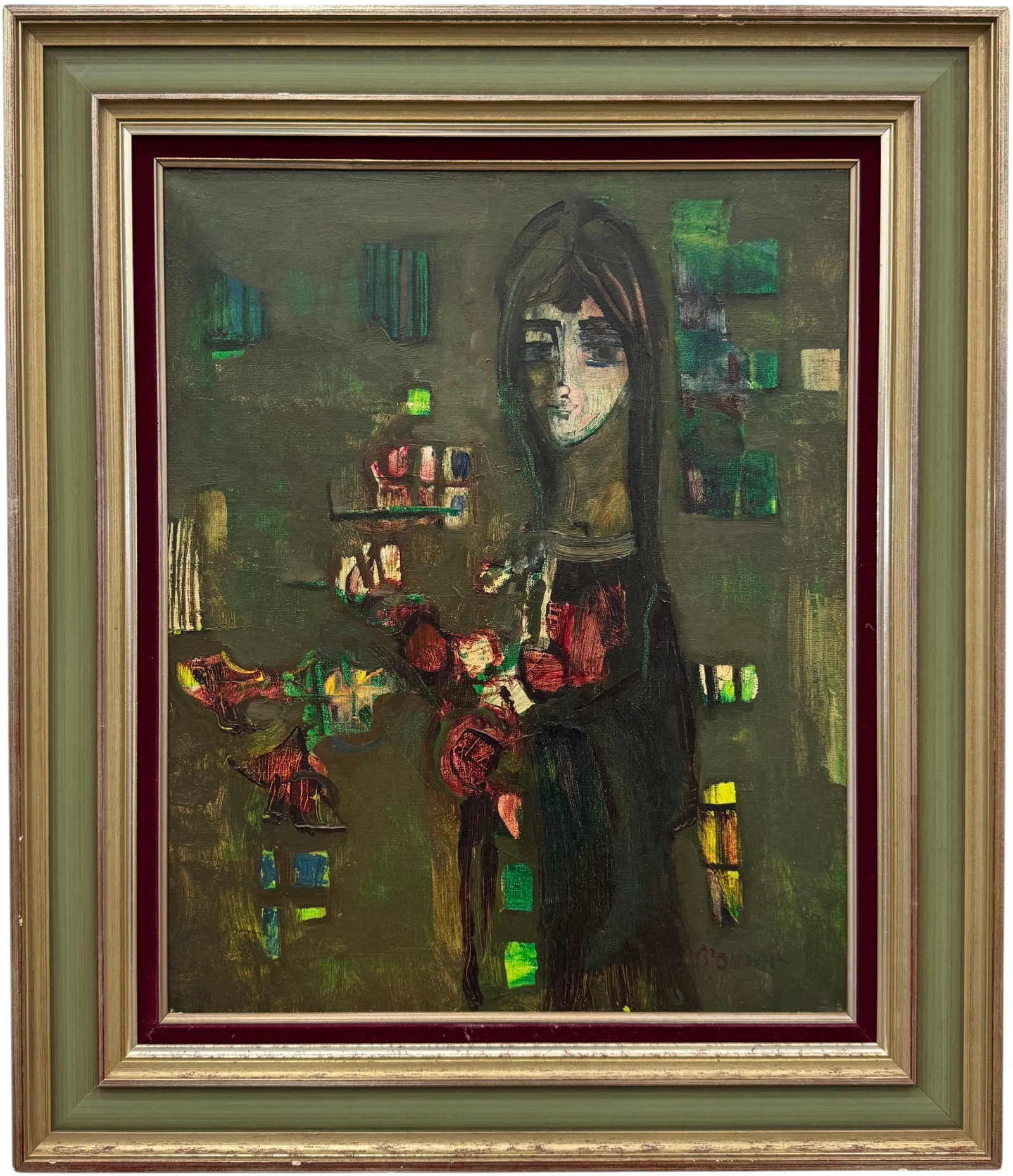 ZVI MAIROVICH (1911-1974, Poland, Israeli) Expressionist Portrait Of A Woman (1 of 5)