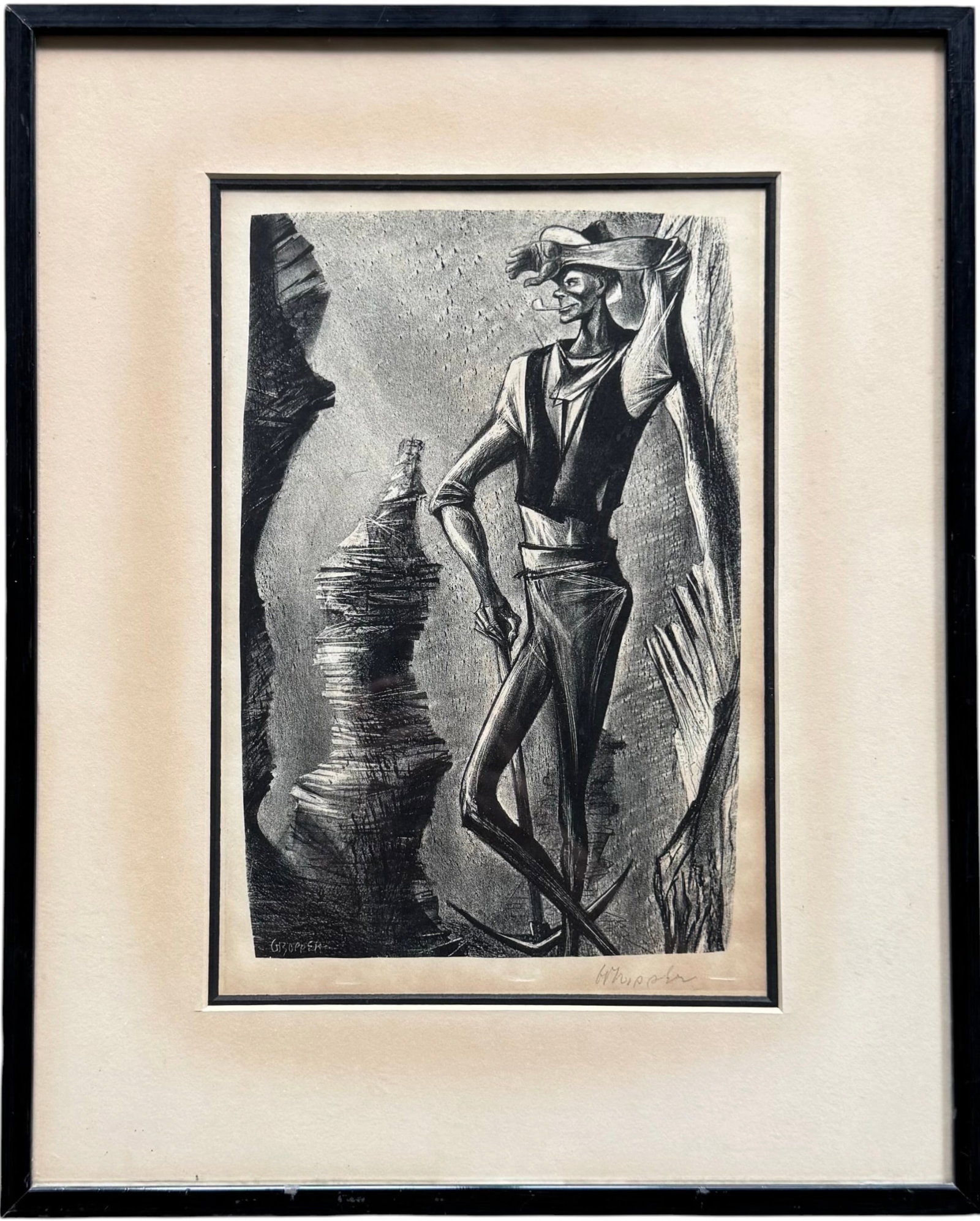 William Gropper (American, 1897-1977) "Finn MacCool" Pencil-Signed Lithograph (1 of 3)
