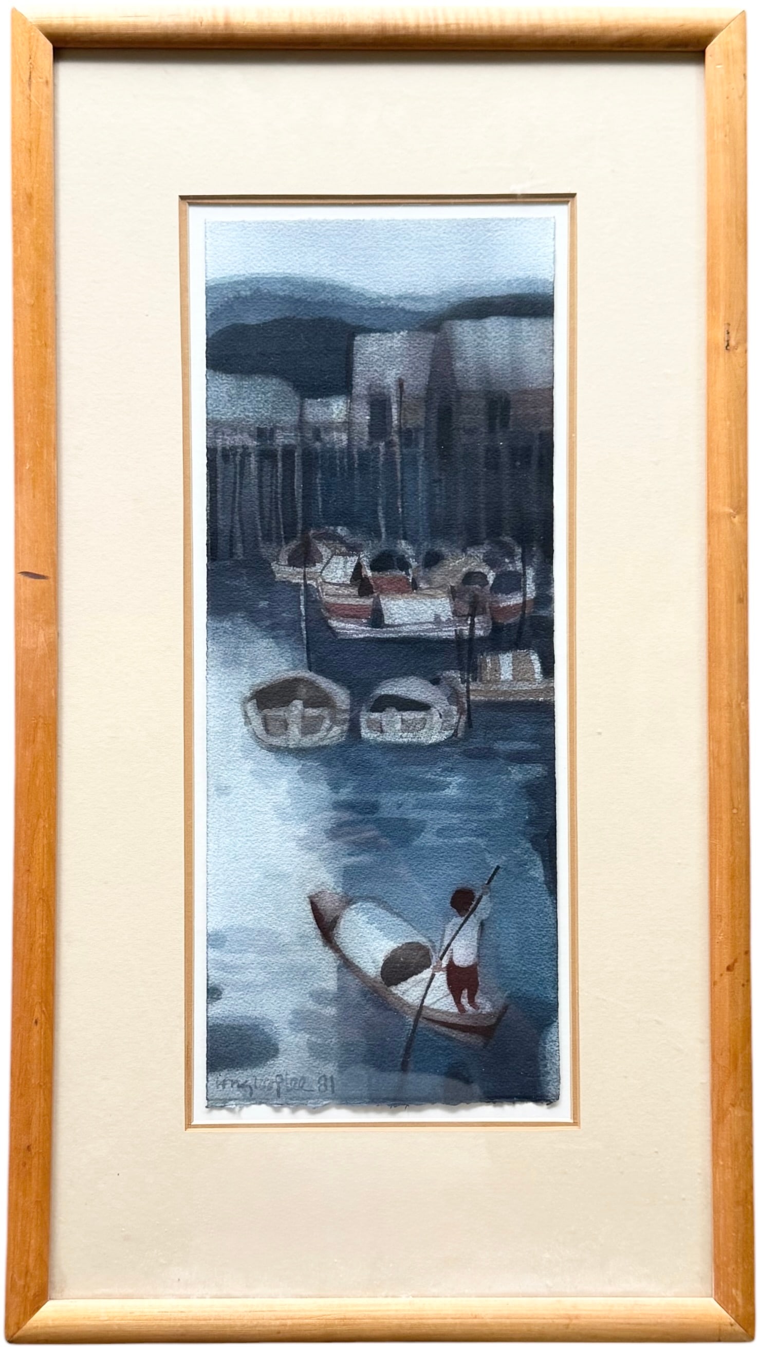 LEE LONG LOOI (1942-2030, Malaysian) Harbor Scene, 1981 (1 of 3)