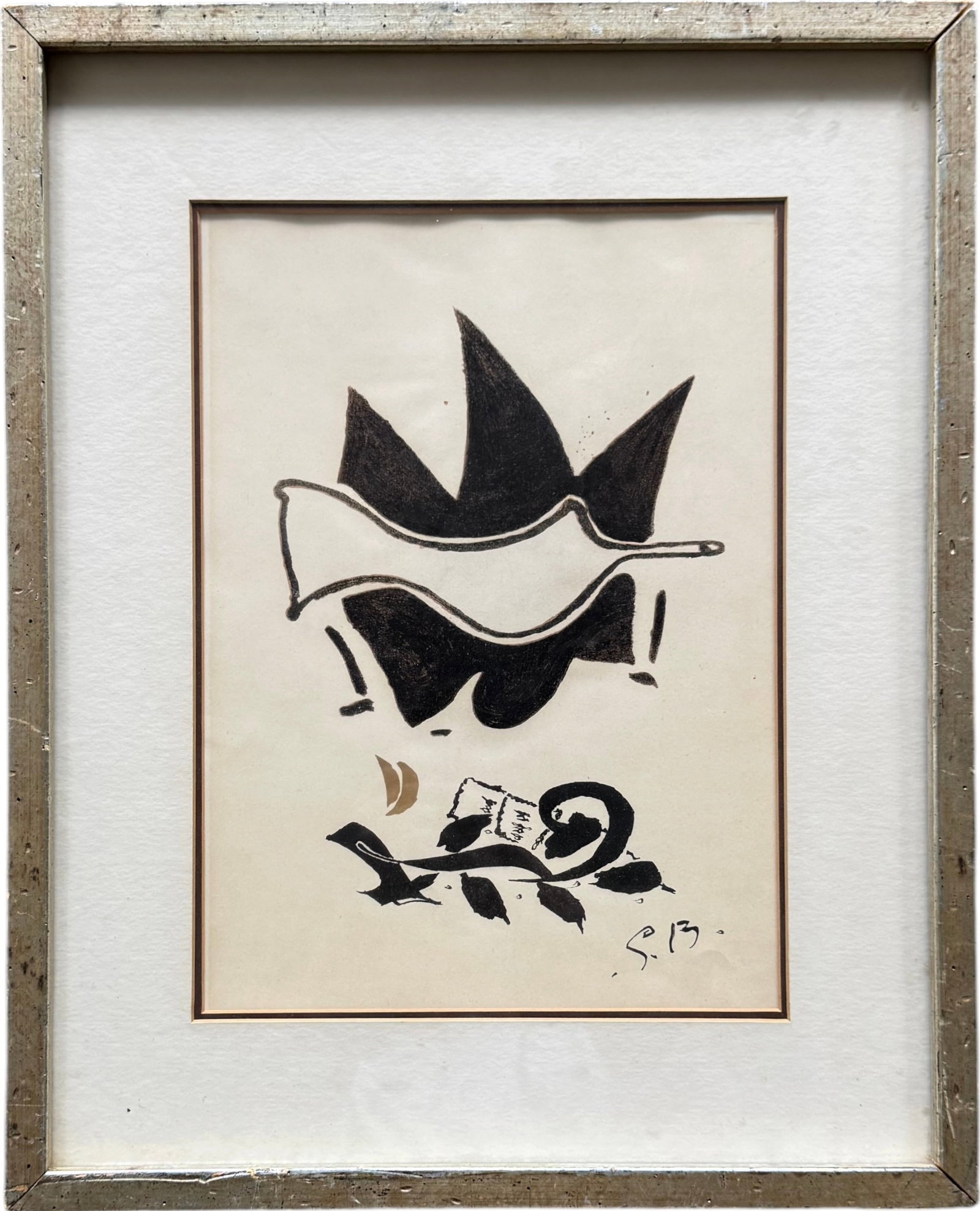 Georges Braque (1882–1963, French )L'Oiseau (1956), w/ COA (1 of 4)