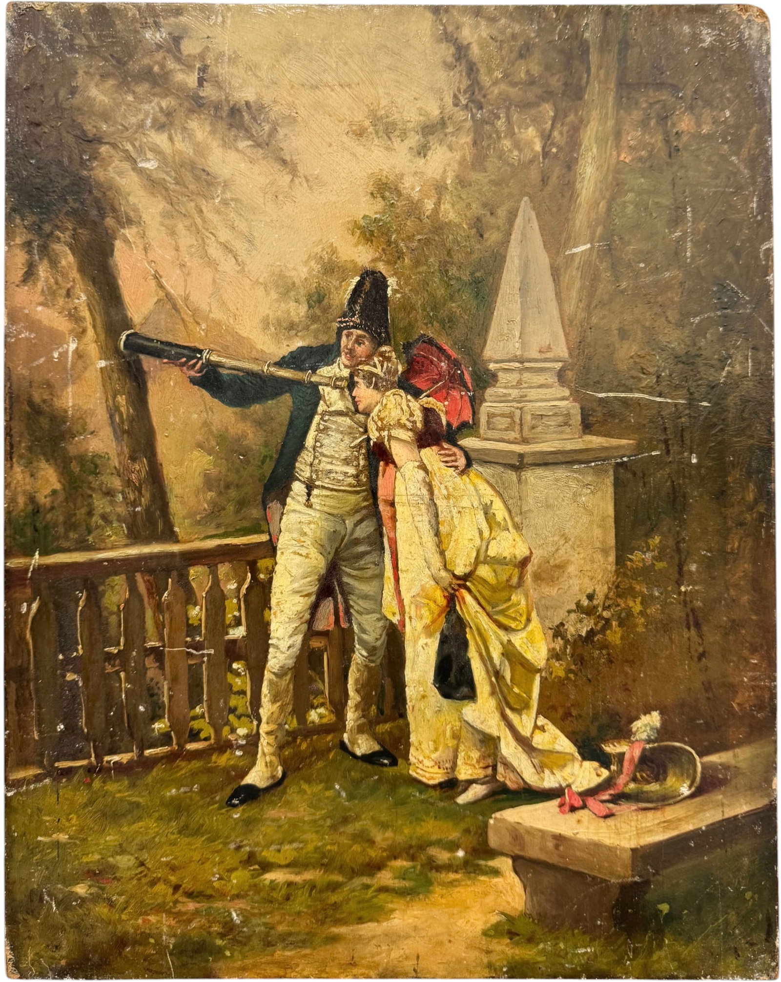 After Franz Xavier, 19th c Couple on the Viewpoint at the Kolbenstein near Oberbozen (1 of 2)