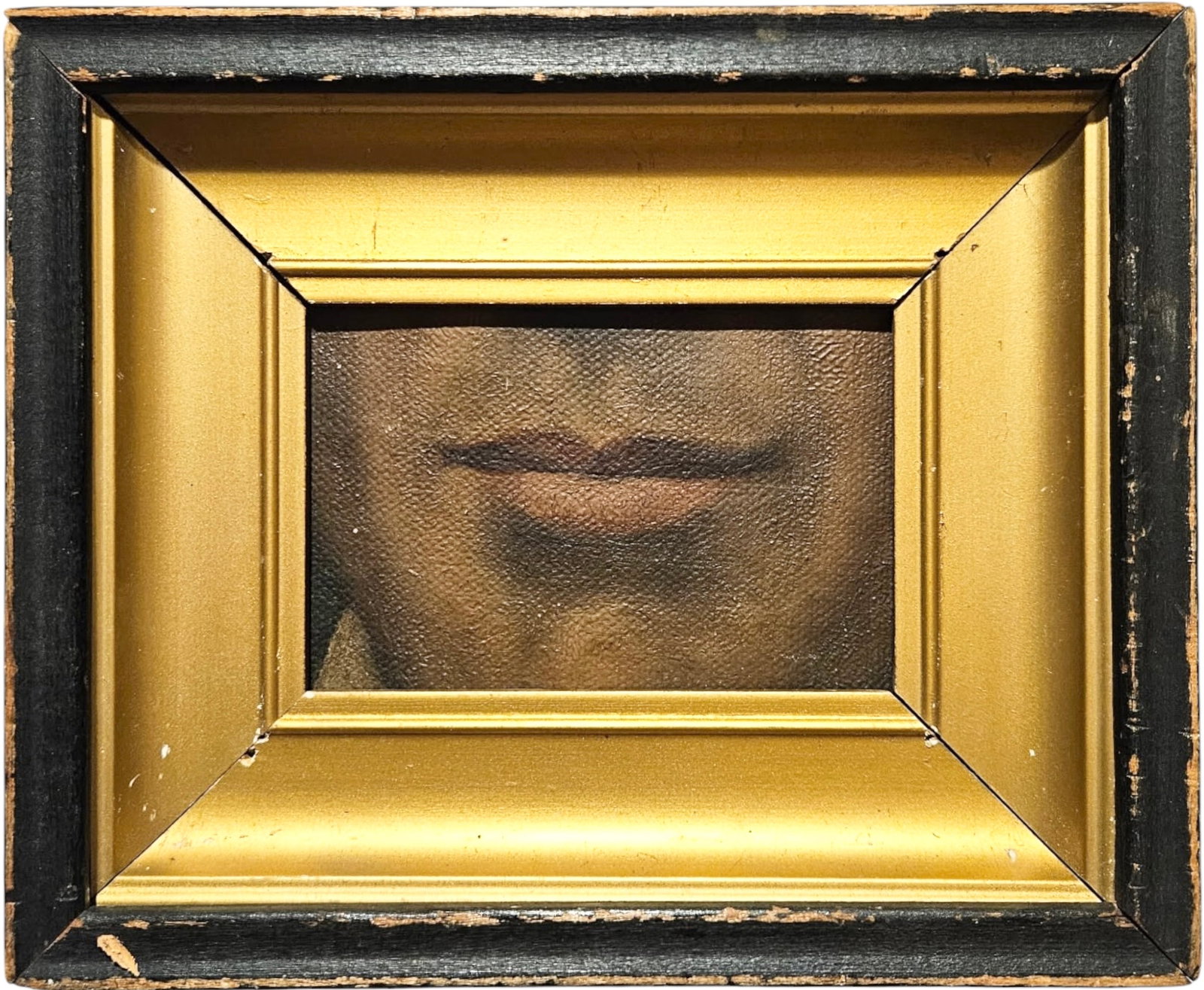 Male Lover's Lips In Antique Frame (1 of 1)
