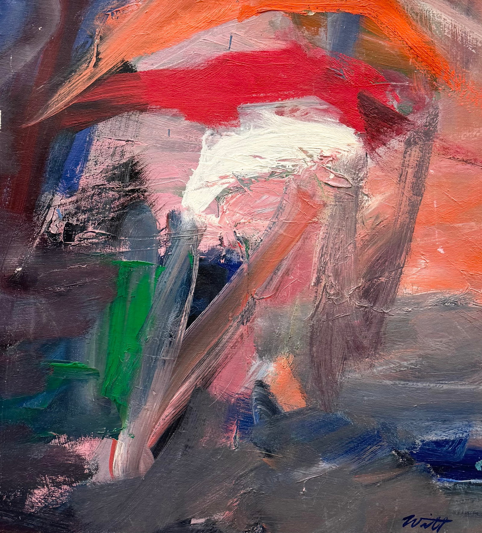 RON WITT (20th c, Americam) Abstract Expressionist (1 of 3)