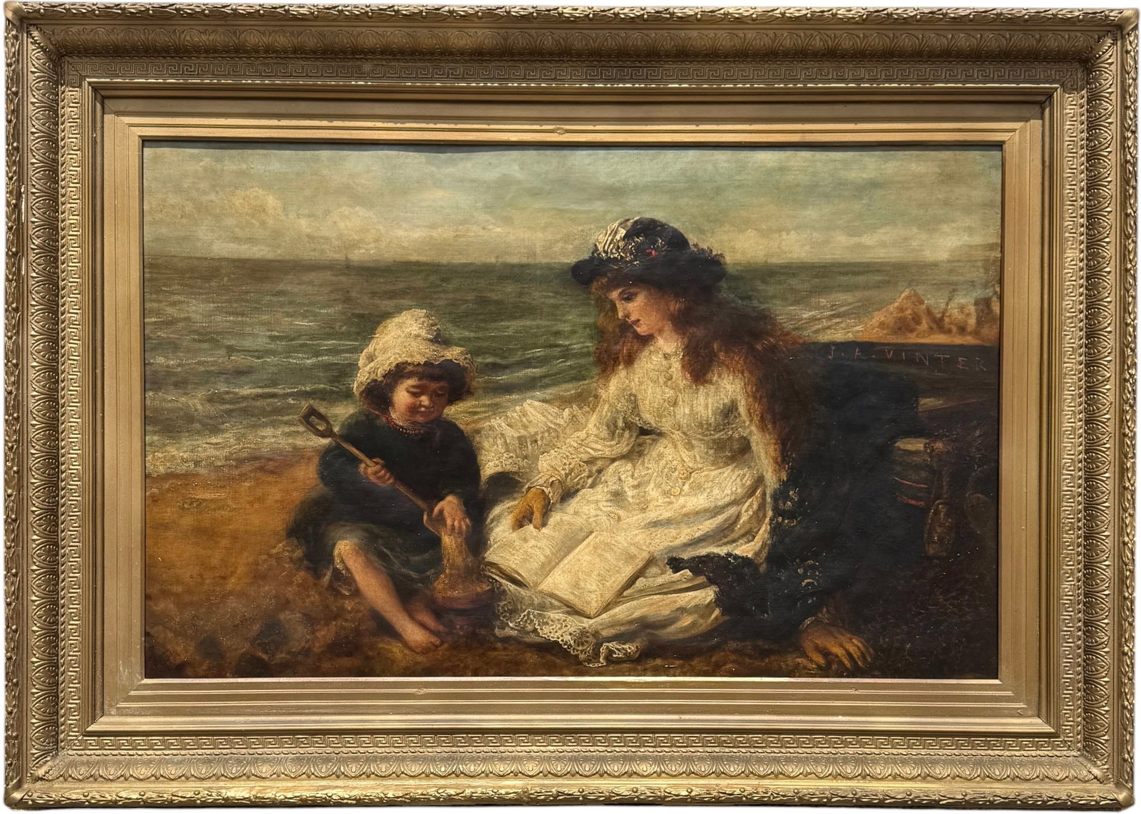 JOHN ALFRED VINTER (1828-1905, British) By The Seashore, Large Painting (1 of 5)