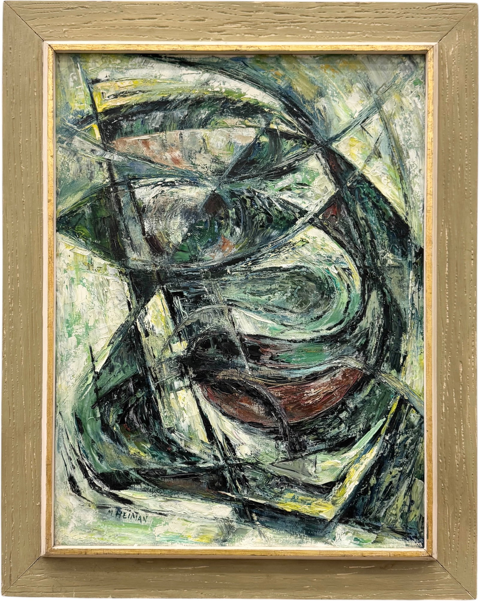 ANITA HEIMAN (1922-1988, American) Mid-Century Abstract, Philadelphia Artist (1 of 3)