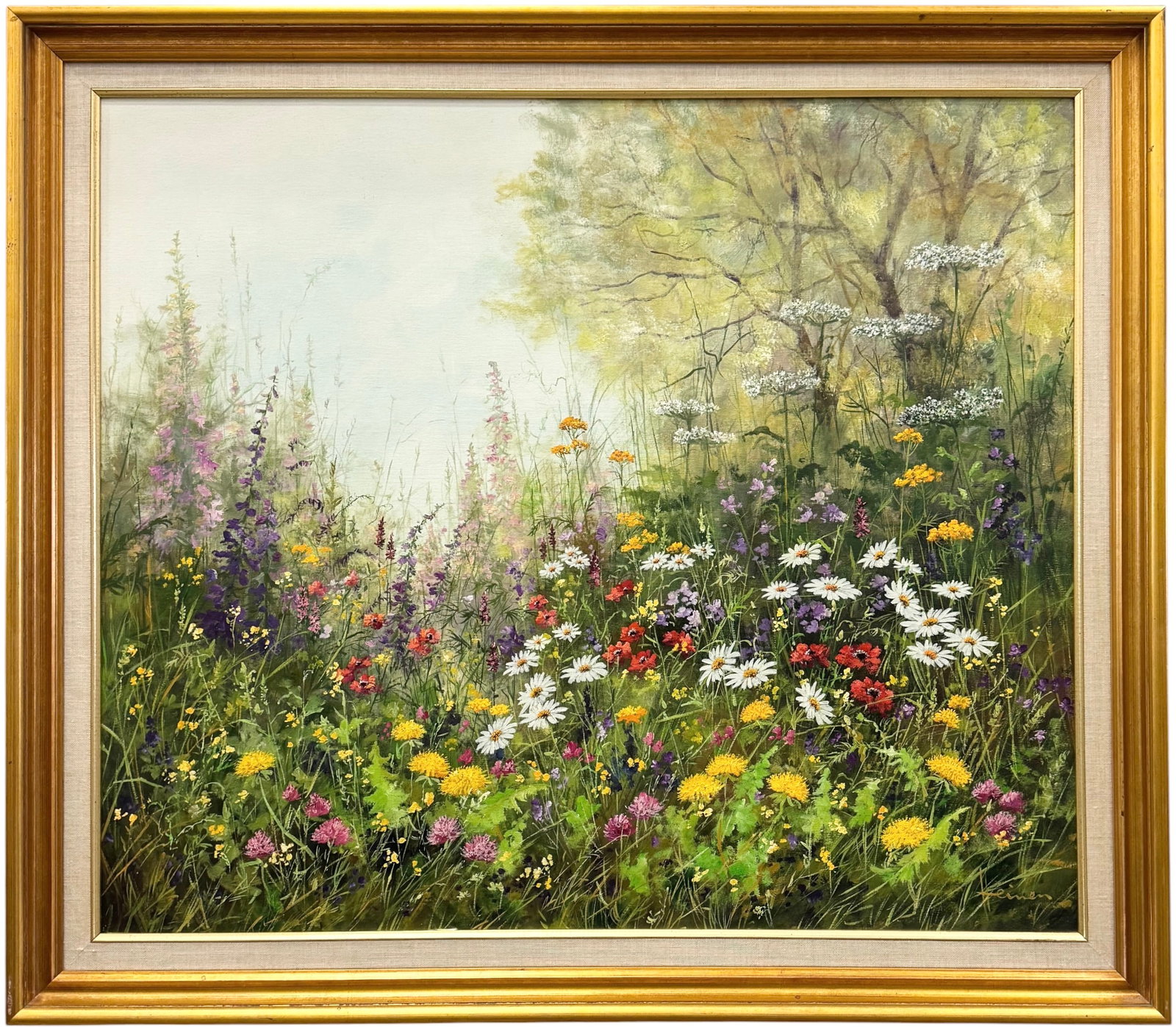 GOTTWALD HEINEN (b. 1920, German) Flower Field (1 of 3)