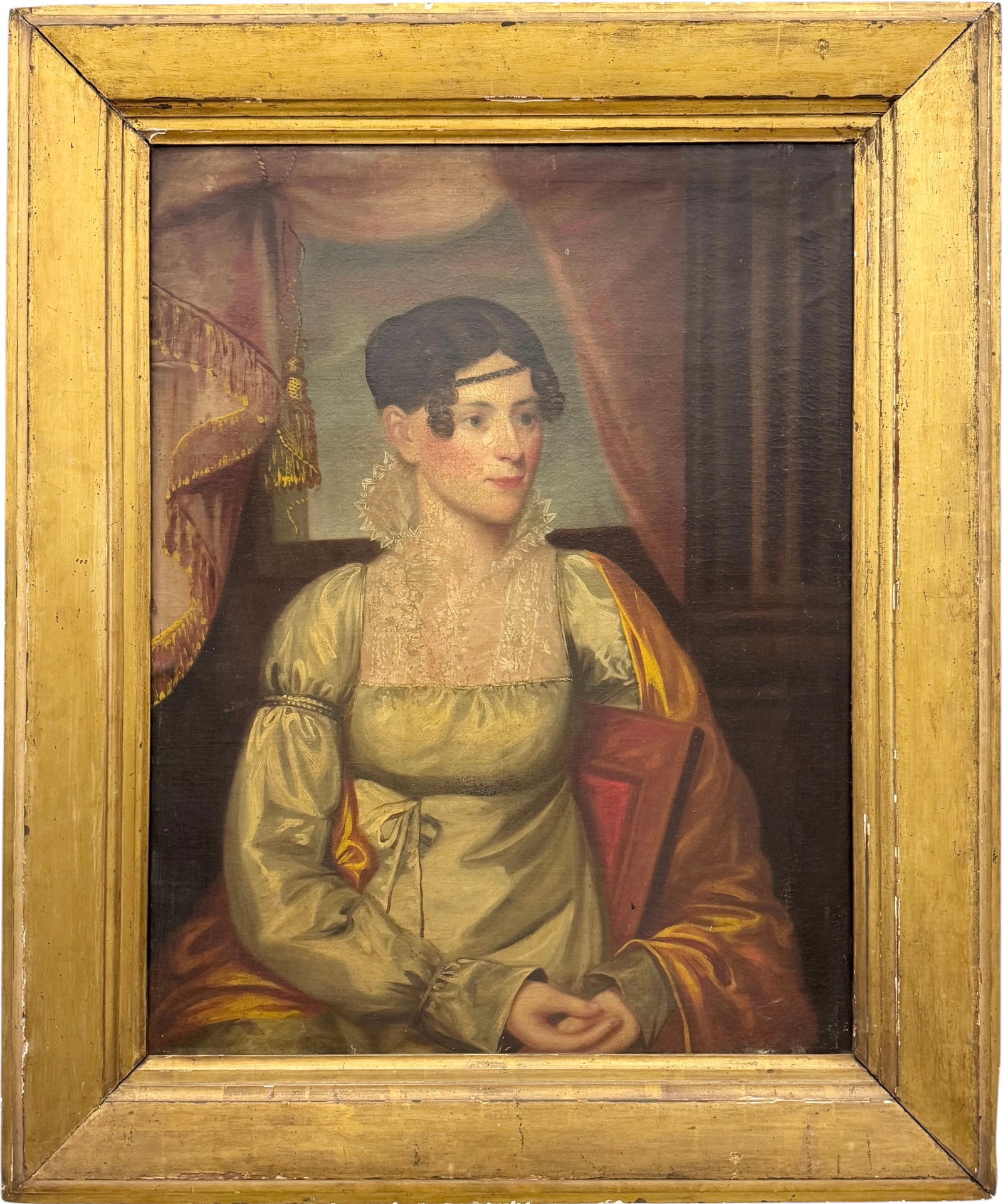 19th C. American Portrait Mary Jane Harding of Claymont, DE, b. 1813 (1 of 7)