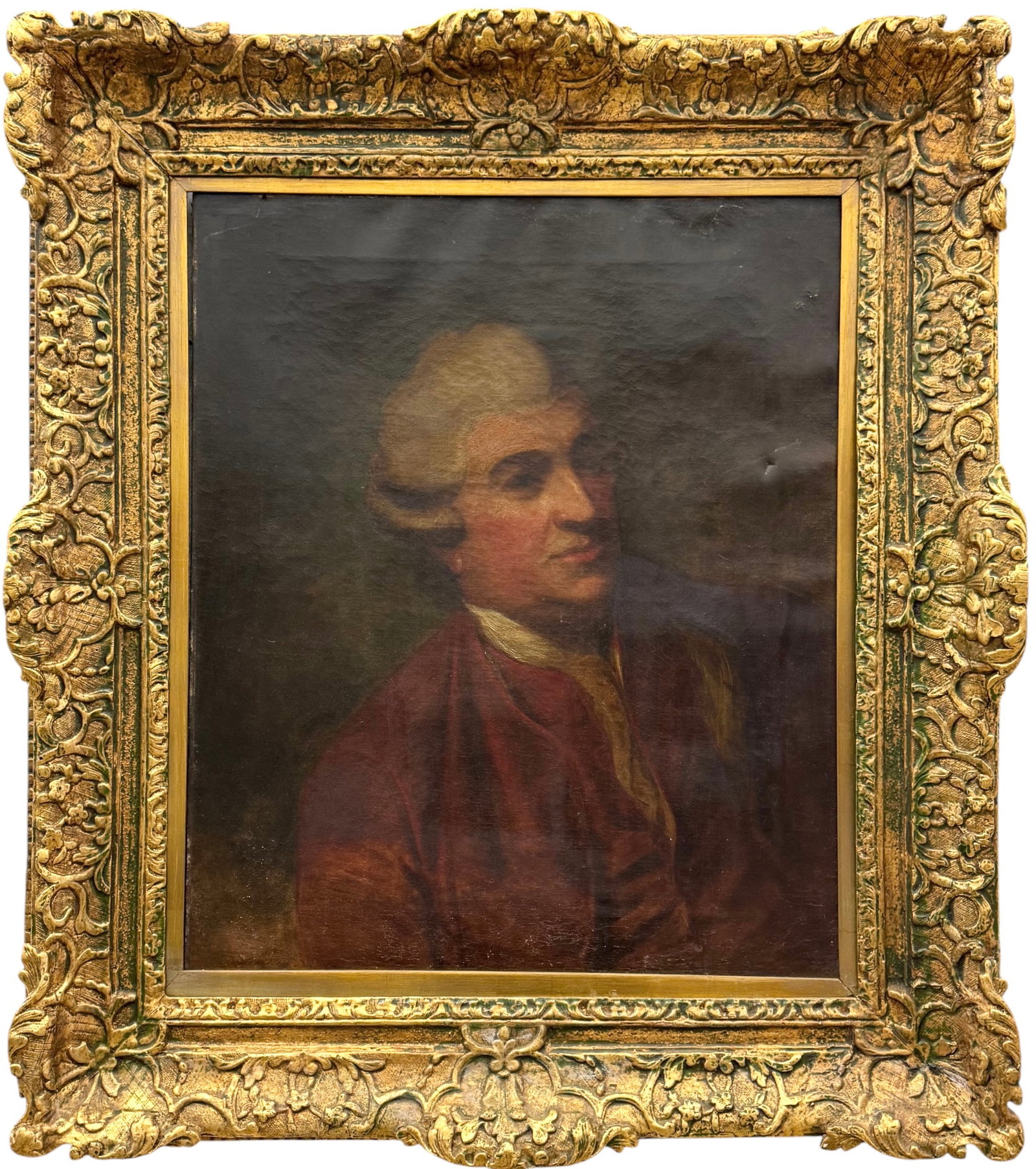 Attributed to George Romney, 18th C Portrait of David Garrick , w Historical Label (1 of 9)