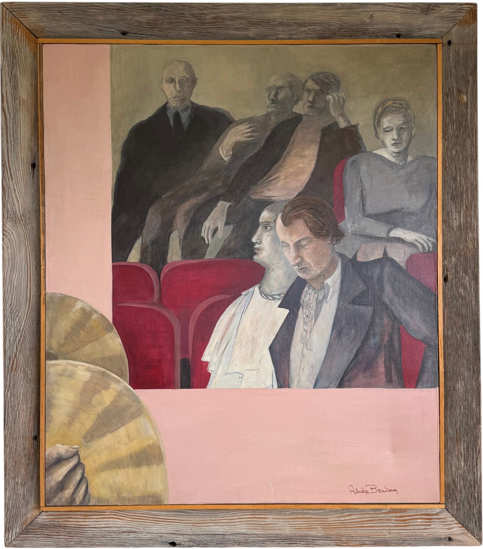 ALIDA BERLING (20th c, American) Theatre/Opera Audience, Wisconsin/CT Artist (1 of 3)