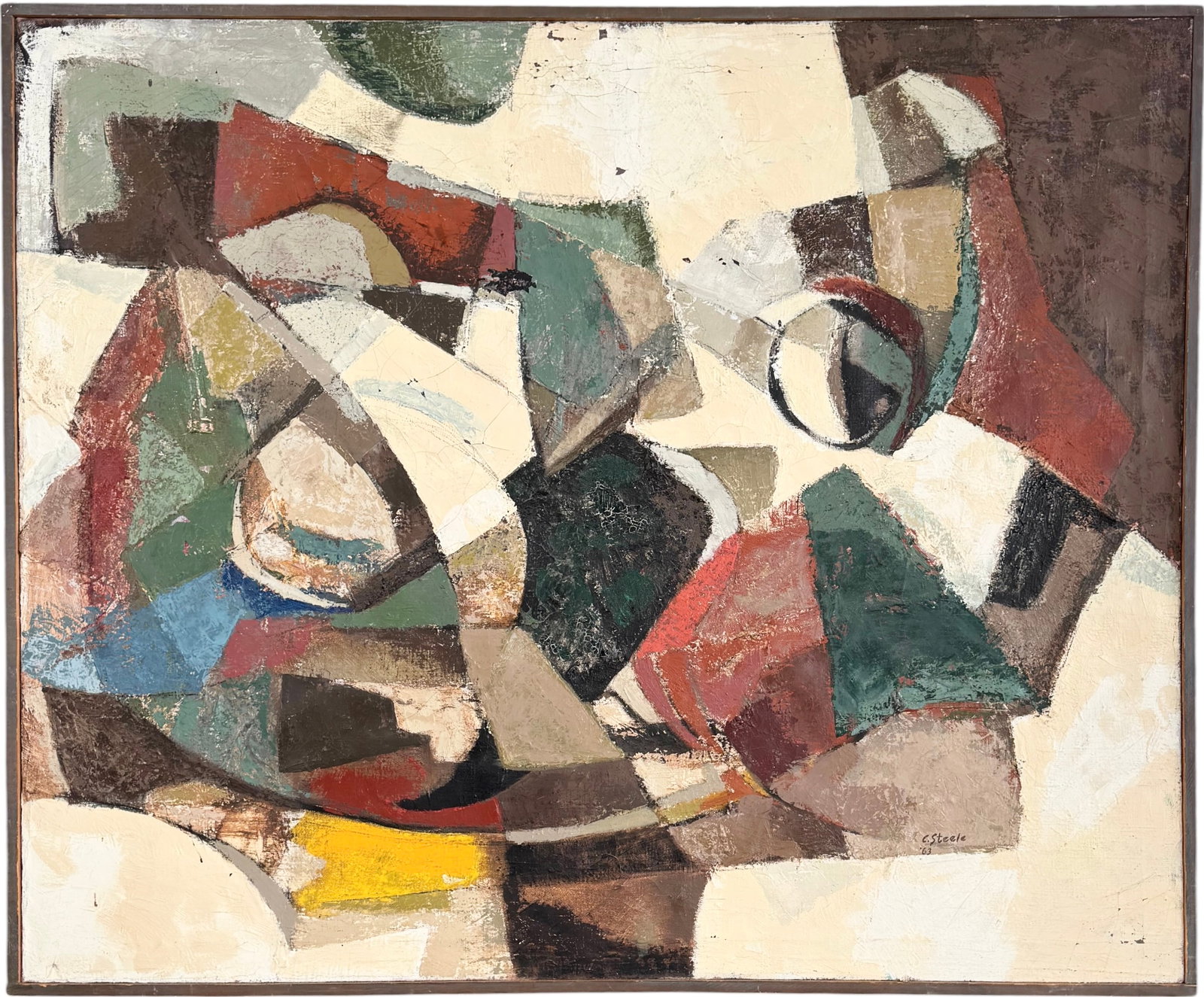 CLARENCE H STEELE (1910-1988, American) Cubist, Virgina Artist (1 of 3)