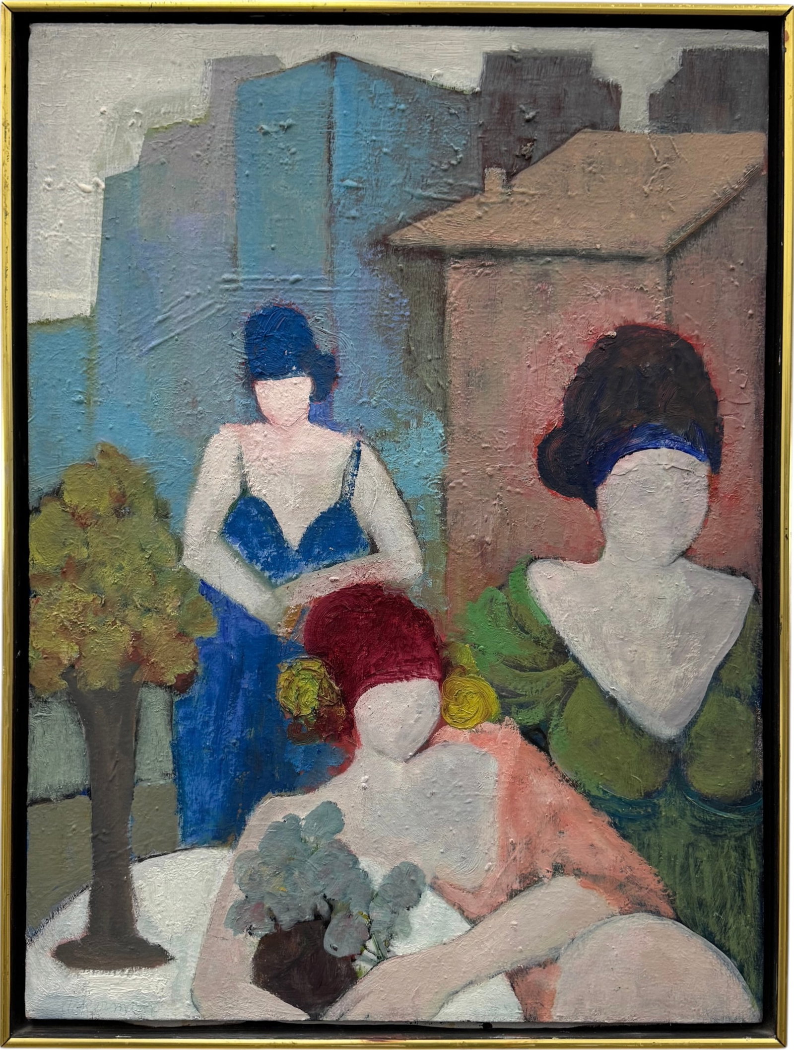 ETHEL ACKERMAN (1917-2012, American) New York City Rooftops, Mid-Century (1 of 3)