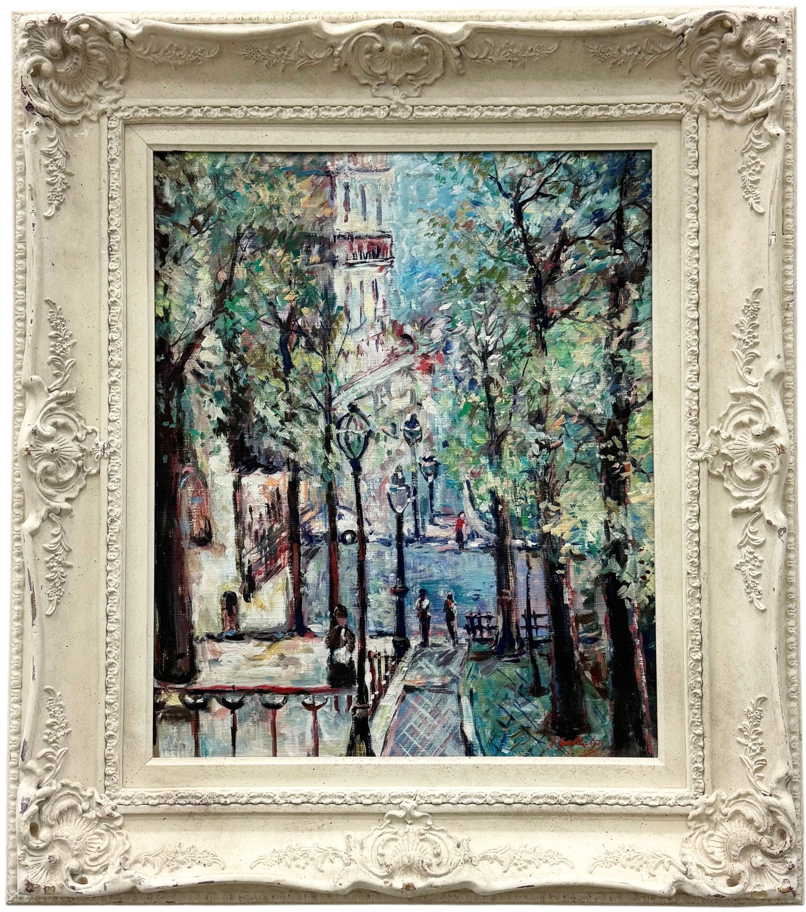 JACQUES GALLATIN (20th c, French) Paris Street Scene (1 of 4)