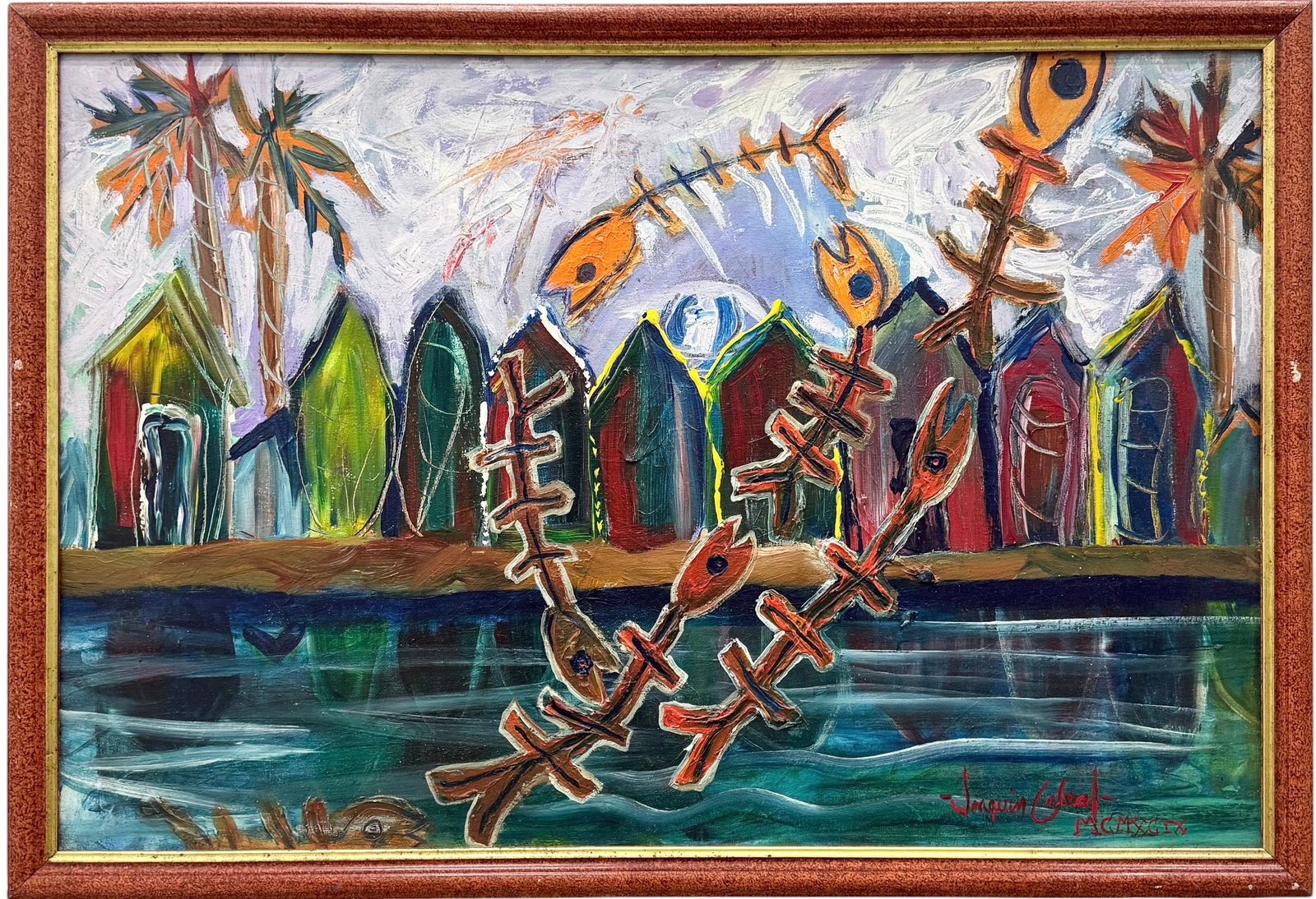 JOAQUIN CABRAL (20th c, Dominican) Dances of the Ozama Suburb, 1999 (1 of 4)