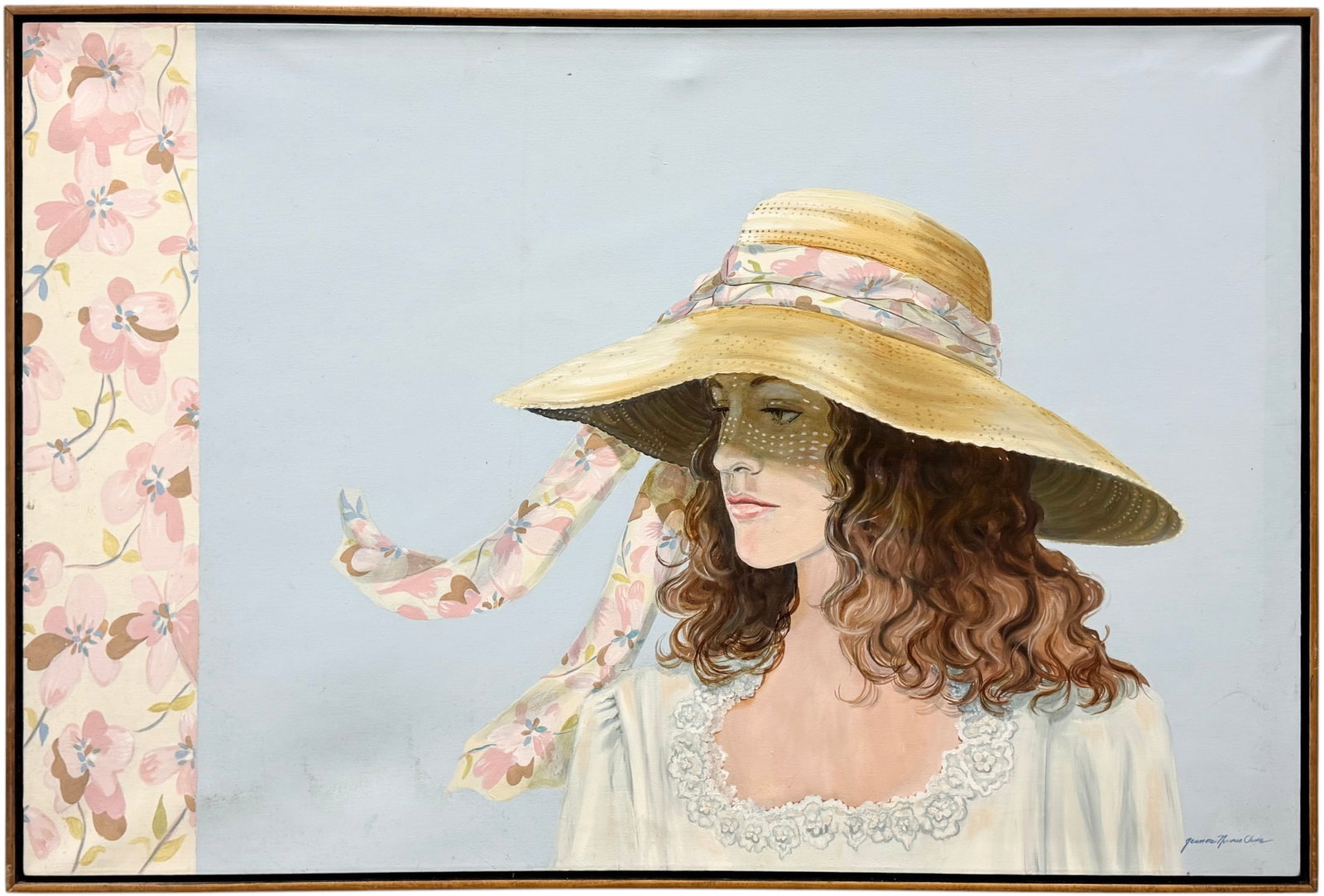 JEANNE NORMAN CHASE (b. 1929, American) Monumental Portrait of a Woman in a Hat (1 of 4)