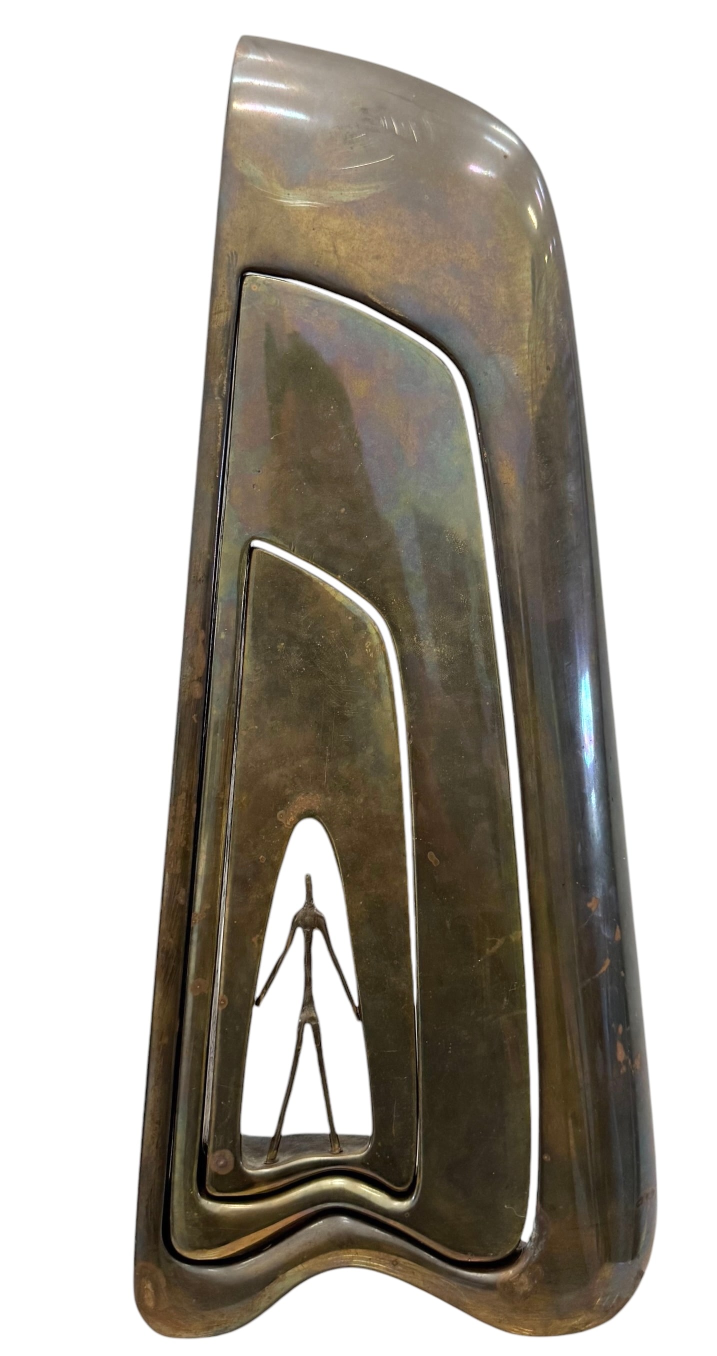 AHARONE BEZALEL (1926-2012. Israeli) Bronze Abstract Sculpture, 1978 (1 of 4)