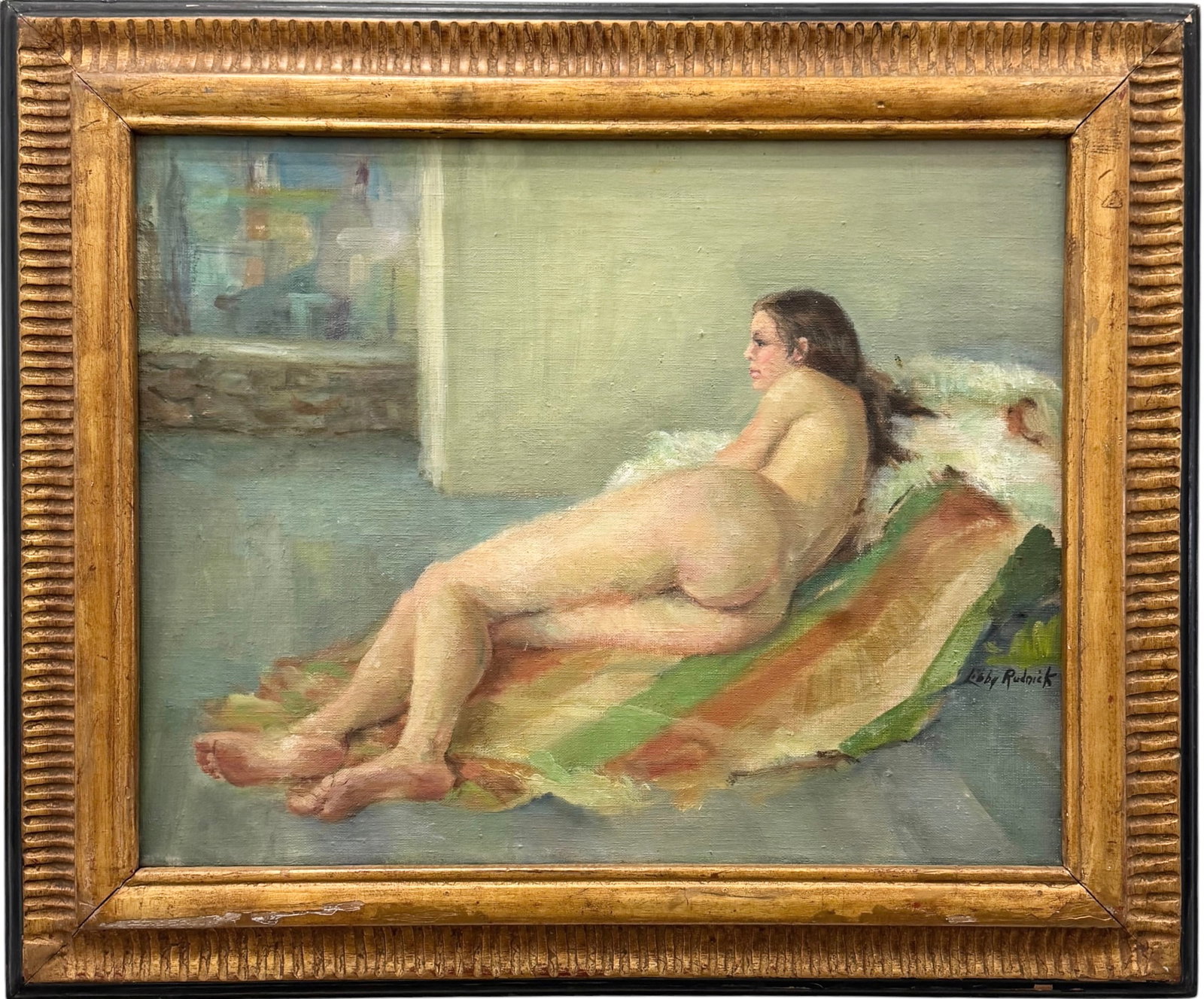 LIBBY RUDNICK (1919-2017, American) Lying Nude (1 of 4)