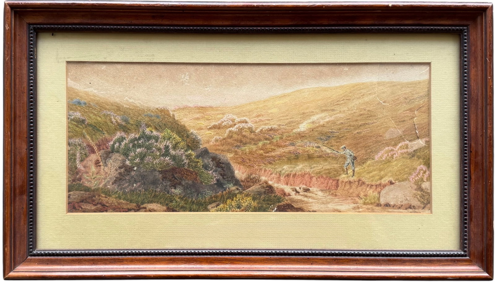 Fisherman on the Moors, 19th Century British School Watercolour Landscape (1 of 3)