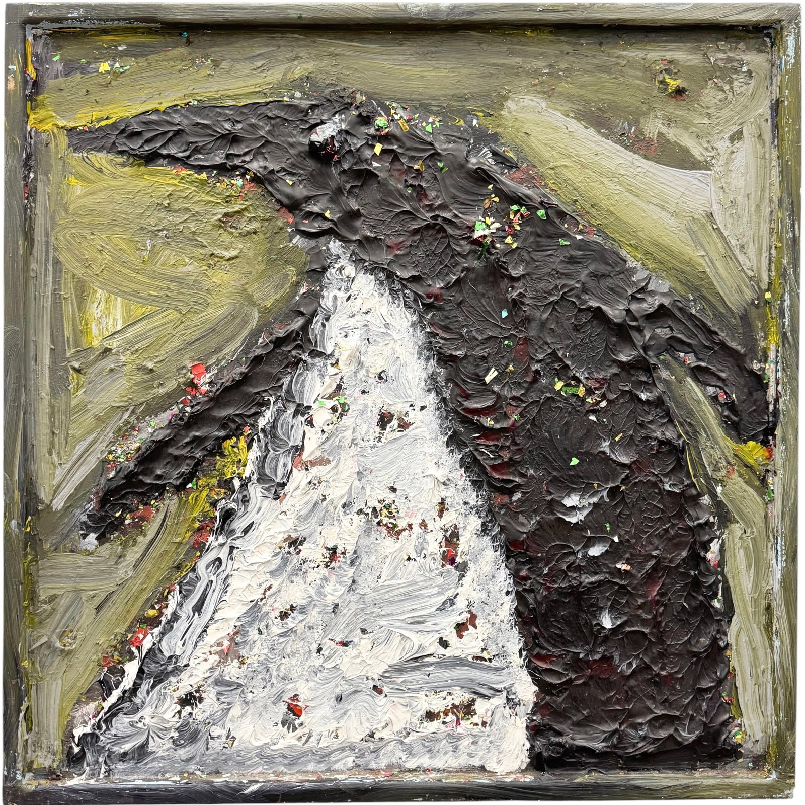 Expressionist Impasto Oil Painting of a Penguin, Dated 1995 - Signed Verso (1 of 3)