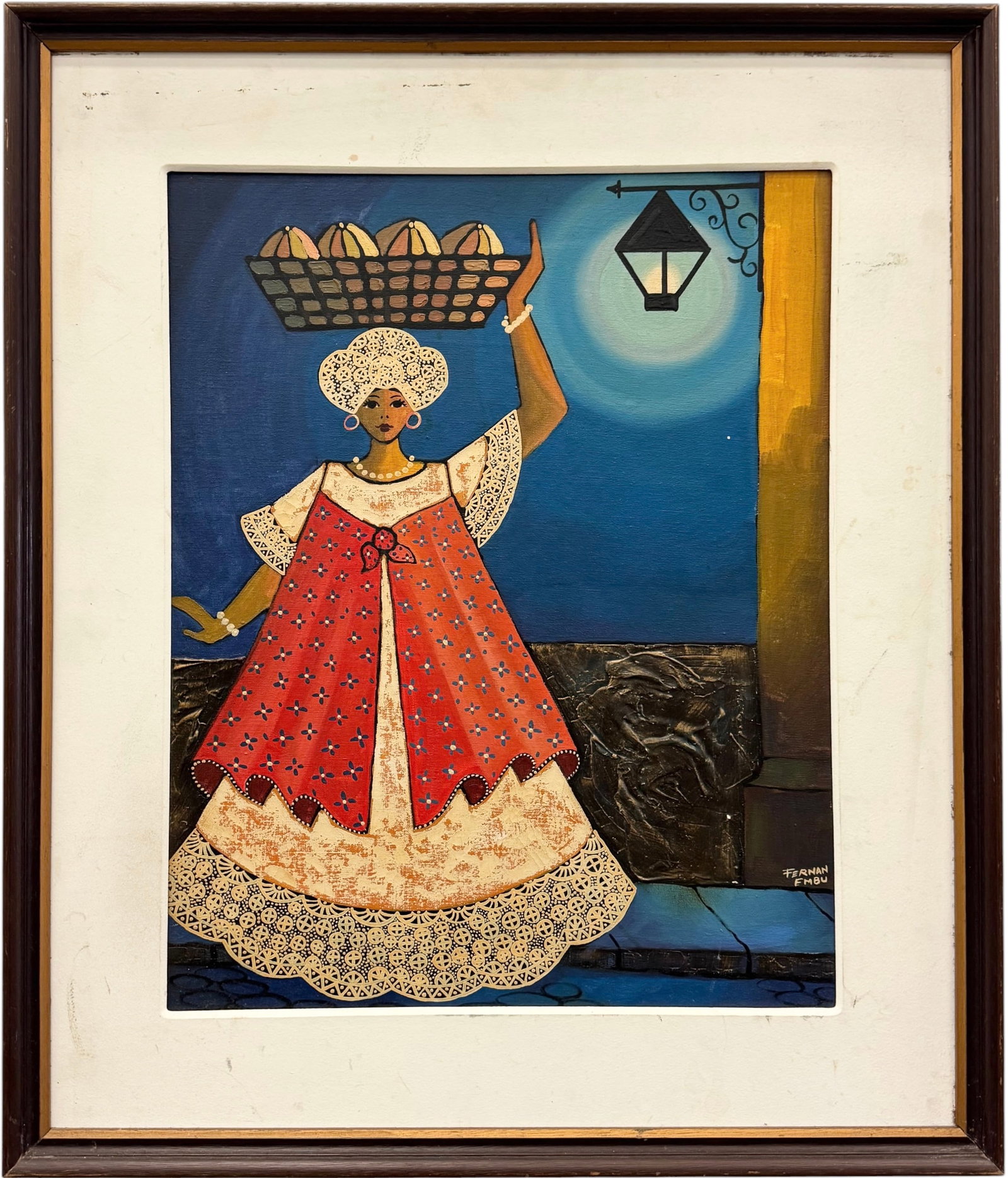 Luiz Fernando Lourenço (Fernan) Afro-Brazilian Naive Art Painting (1 of 4)