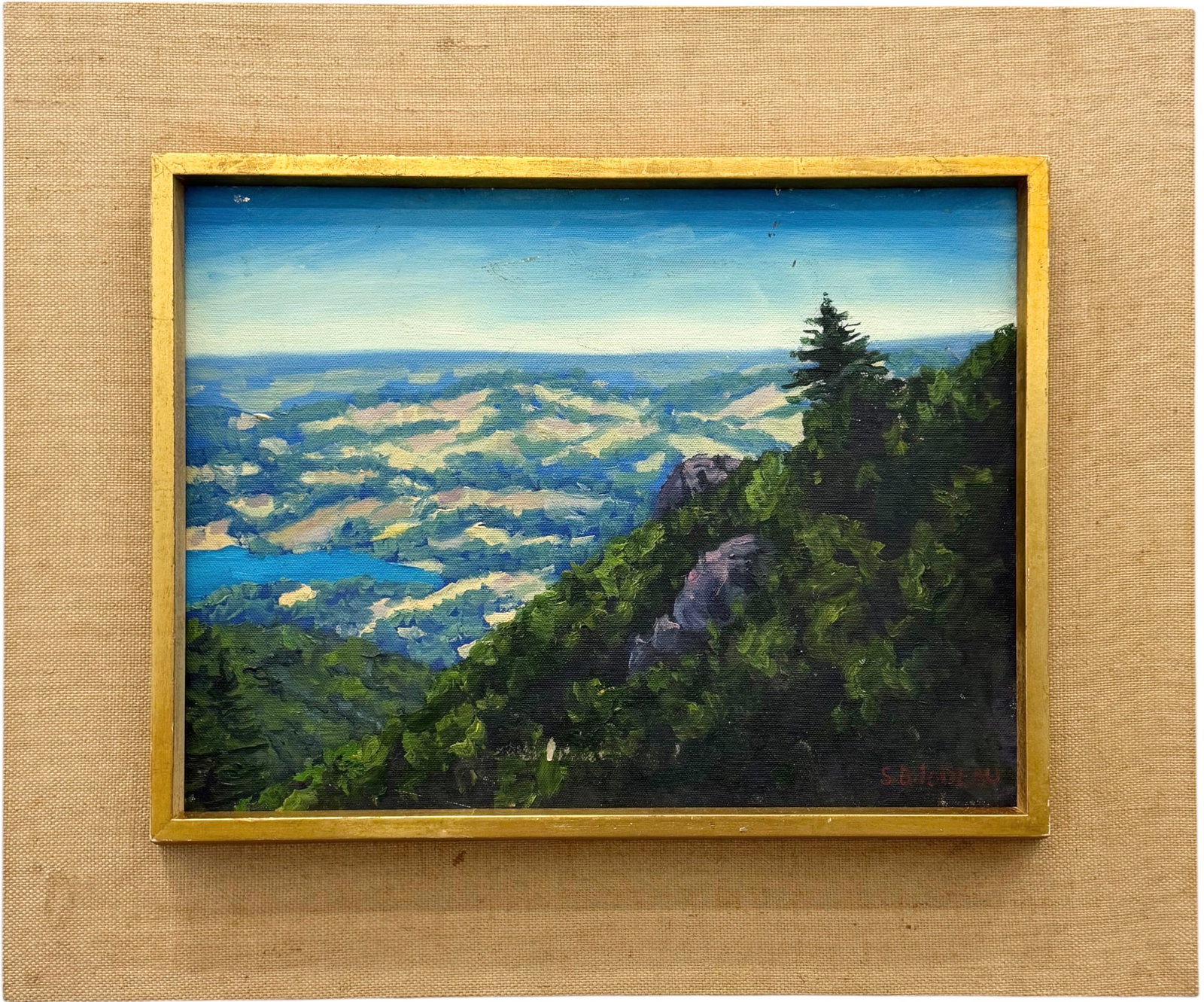 STEVEN GUY BILODEAU (1957-2023, American) Mount Tamalpais, California: Oil painting on canvas 12 x 16 in, 19 1/2 x 23 1/2 in (framed). Steven Guy Bilodeau (1957–2023) was an American Impressionist painter born in Maine. He moved to California in 1984, studying at the S