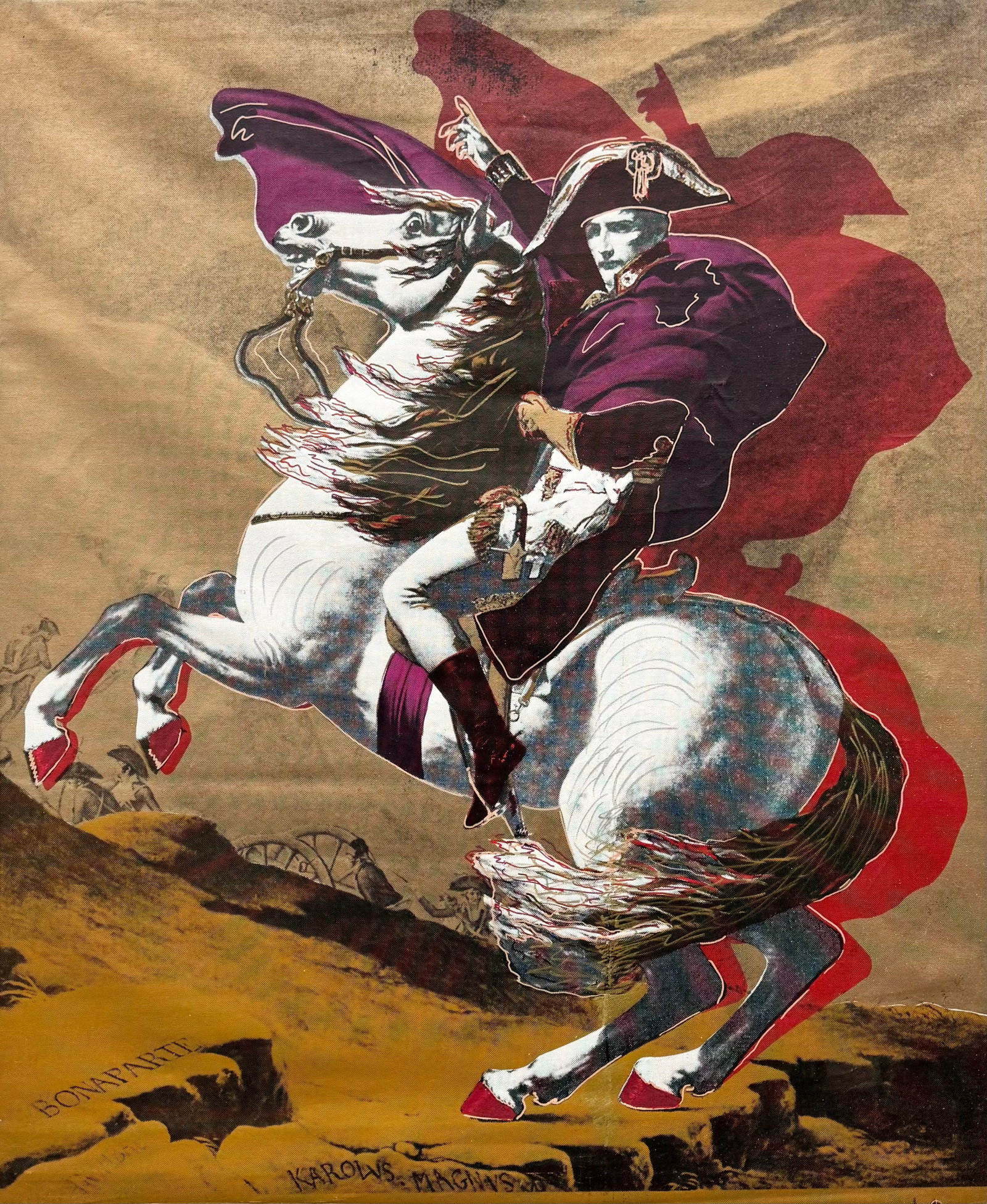 Steve Kaufman (American, 1960-2010), Napoleon State I (Gold) (1 of 4)