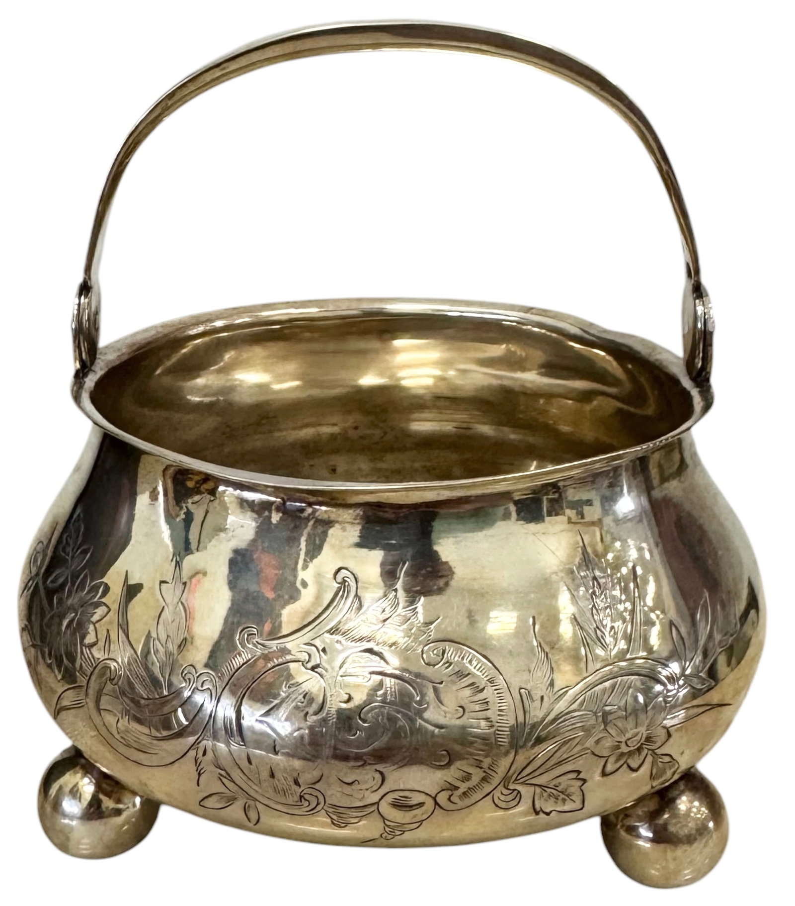 Antique Imperial Russian 84 Silver Sugar Basket (1 of 4)