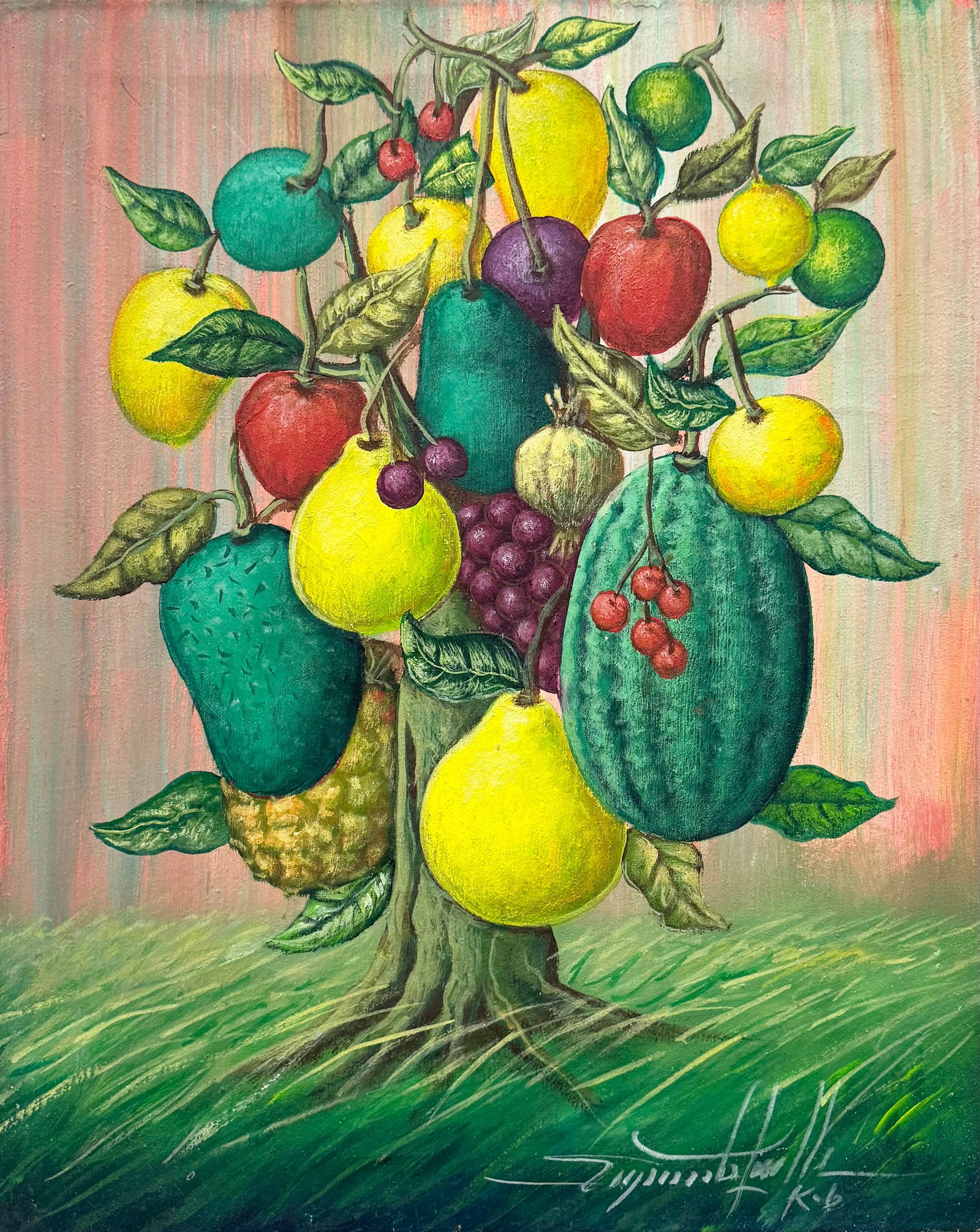 Raymond Lafaille (born 1956, Haitian) Fruit Tree (1 of 3)