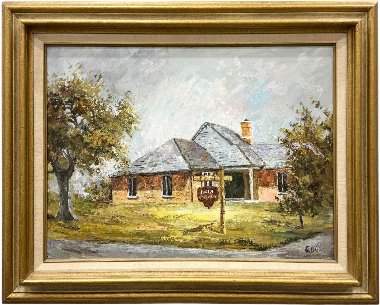 EDMUND "ED" BLOUIN JR (b. 1941, American) New Orleans Artist: Oil painting on canvas 24 x 18 in, 31 x 25 in (framed)