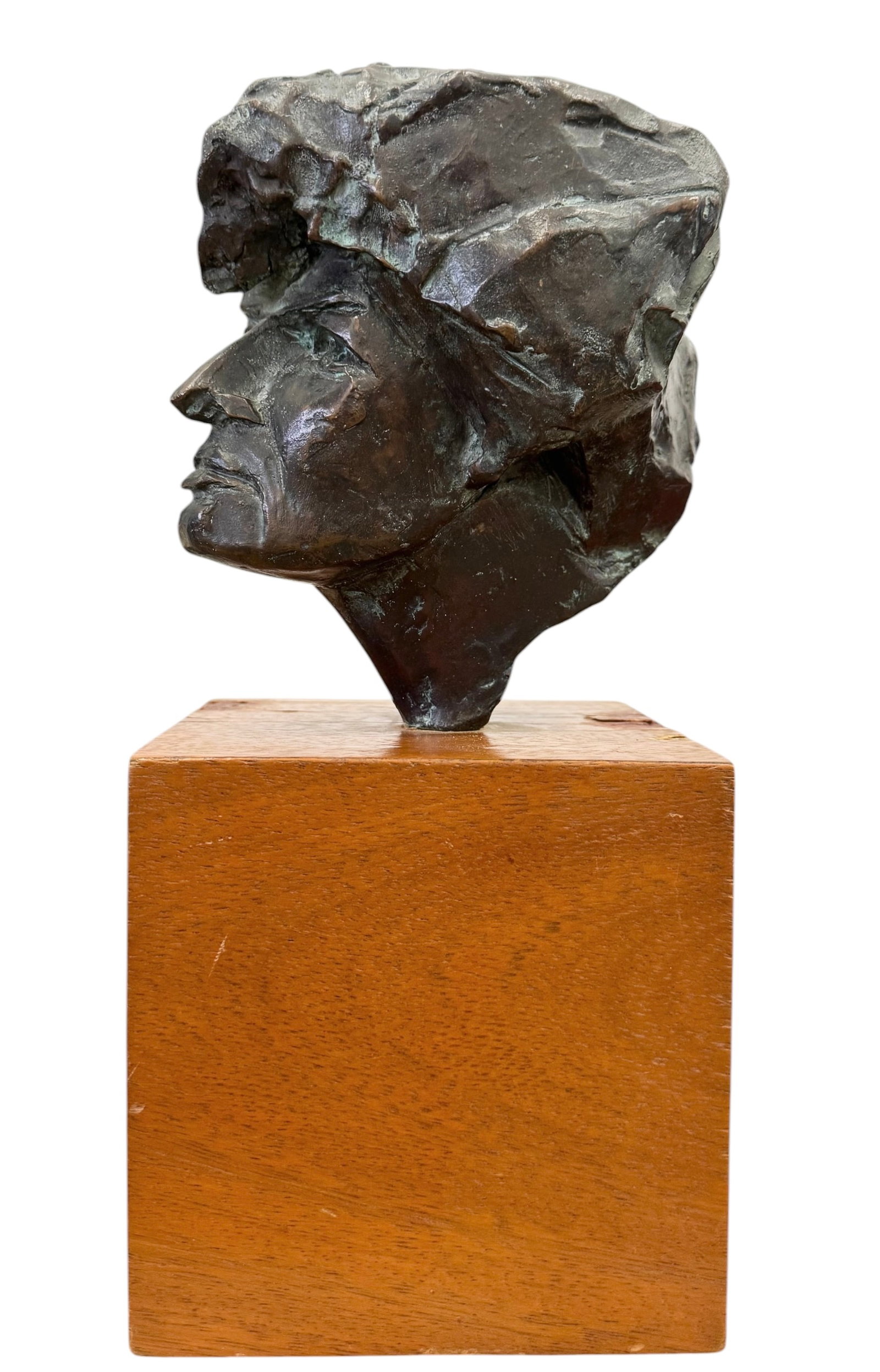 Hilda Catz (Argentinian, 20th c) Bronze Sculpture "La Espera": Size 13 x 6 x 6 in