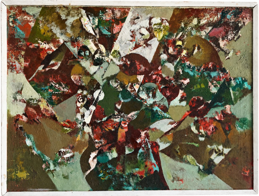 Alexey Nikandrovich Lobanov (Russian, 1936-1993) Abstract: Oil painting on canvas 31 1/2 x 23 1/2 in.