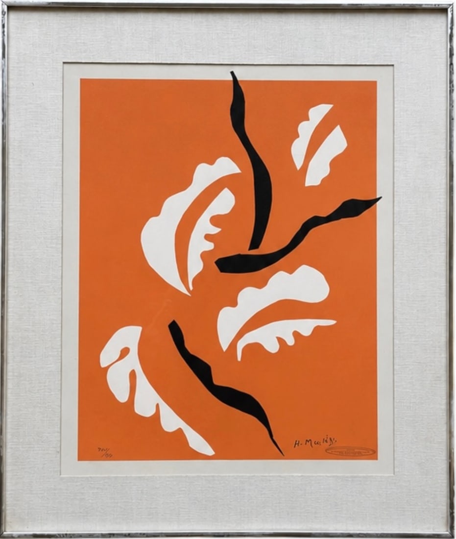 Henri Matisse, Limited Edition Stamped Serigraph "Danseuse Acrobatique: Size 18 1/4 x 14 1/2 in, 25 1/2 x 21 1/2 in (framed)