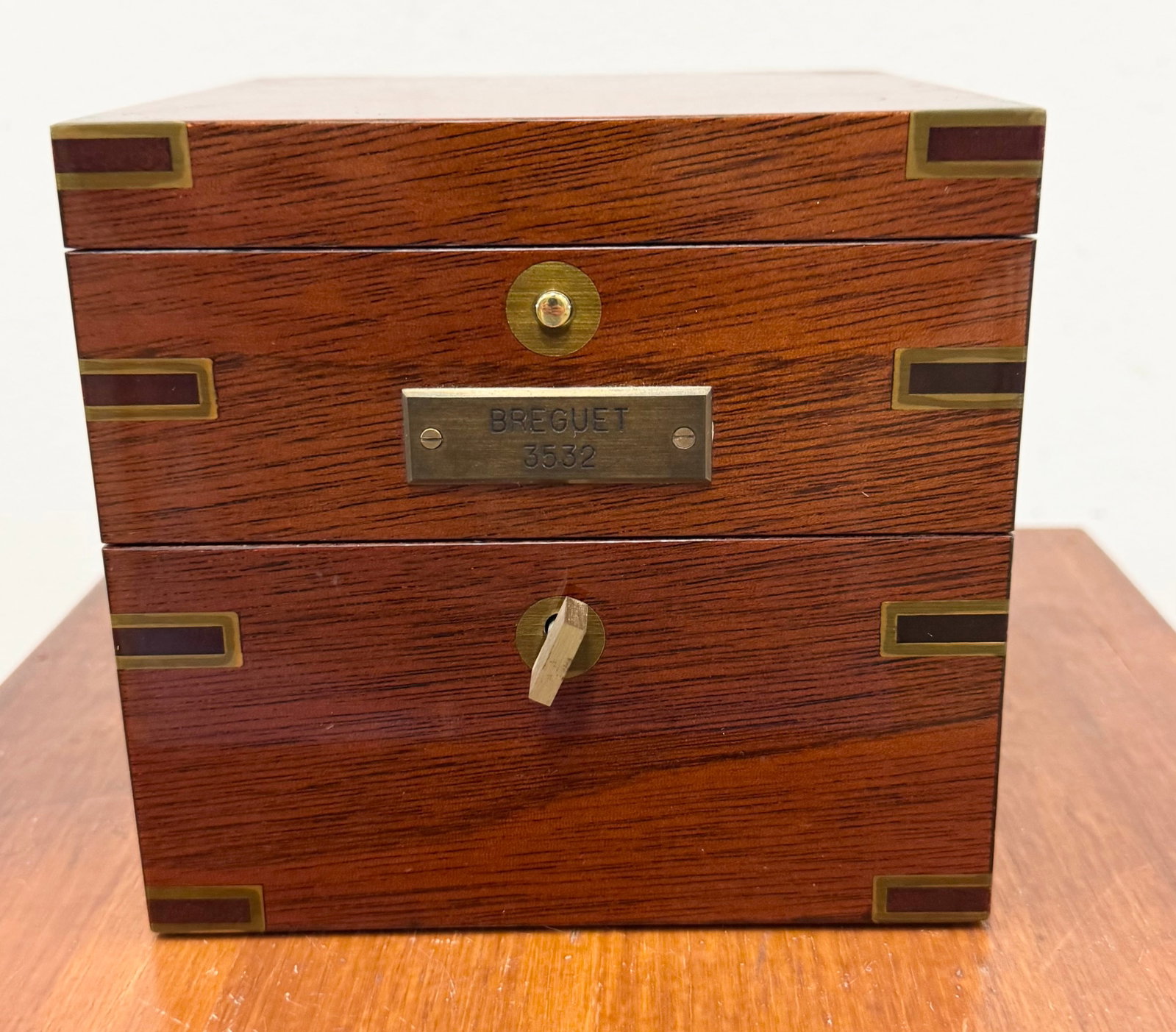 Breguet Quartz Marine Chronometer / Deck Clock With Wooden Box - 5