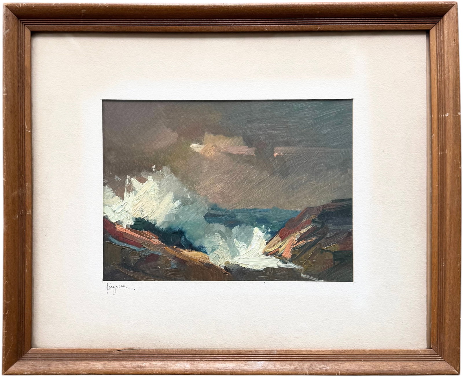 Chris Koczwara (American, 1945-2020) Coastal Seascape Oil Painting (1 of 4)
