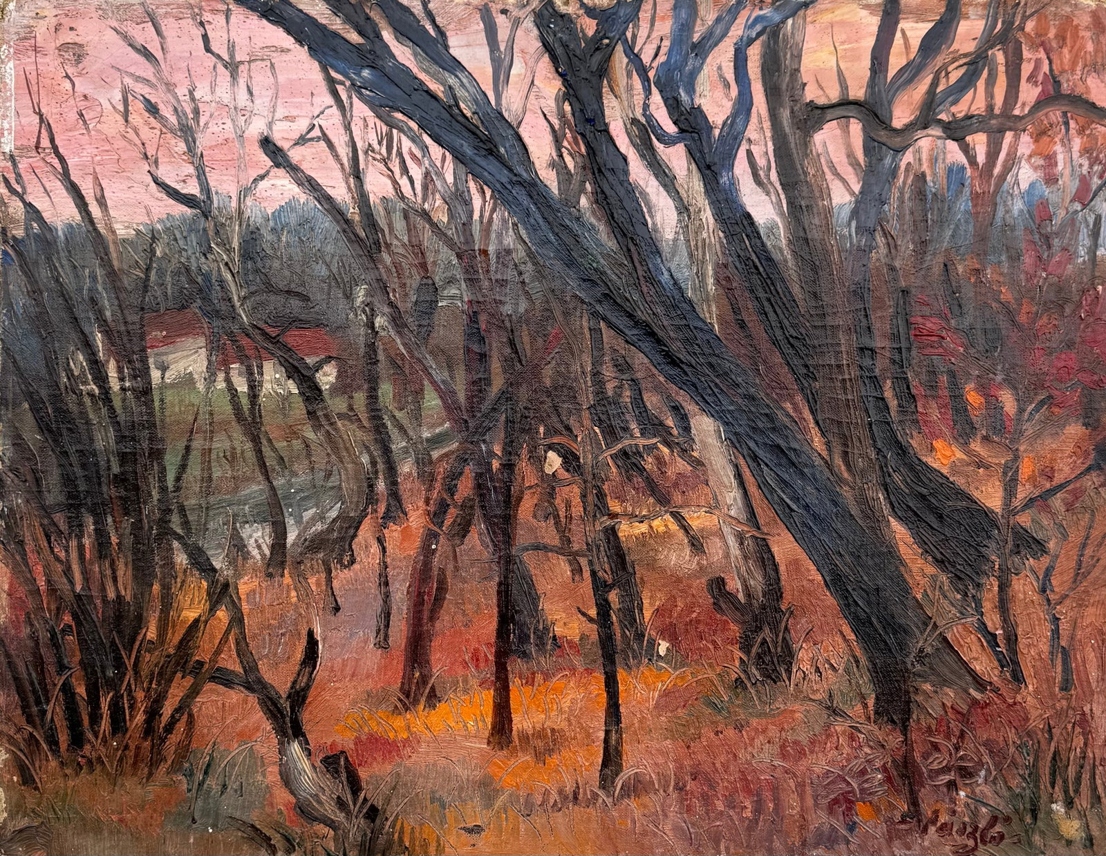 GEORGE LASZLO (1891-1965, Hungarian American) Fall Landscape (1 of 4)