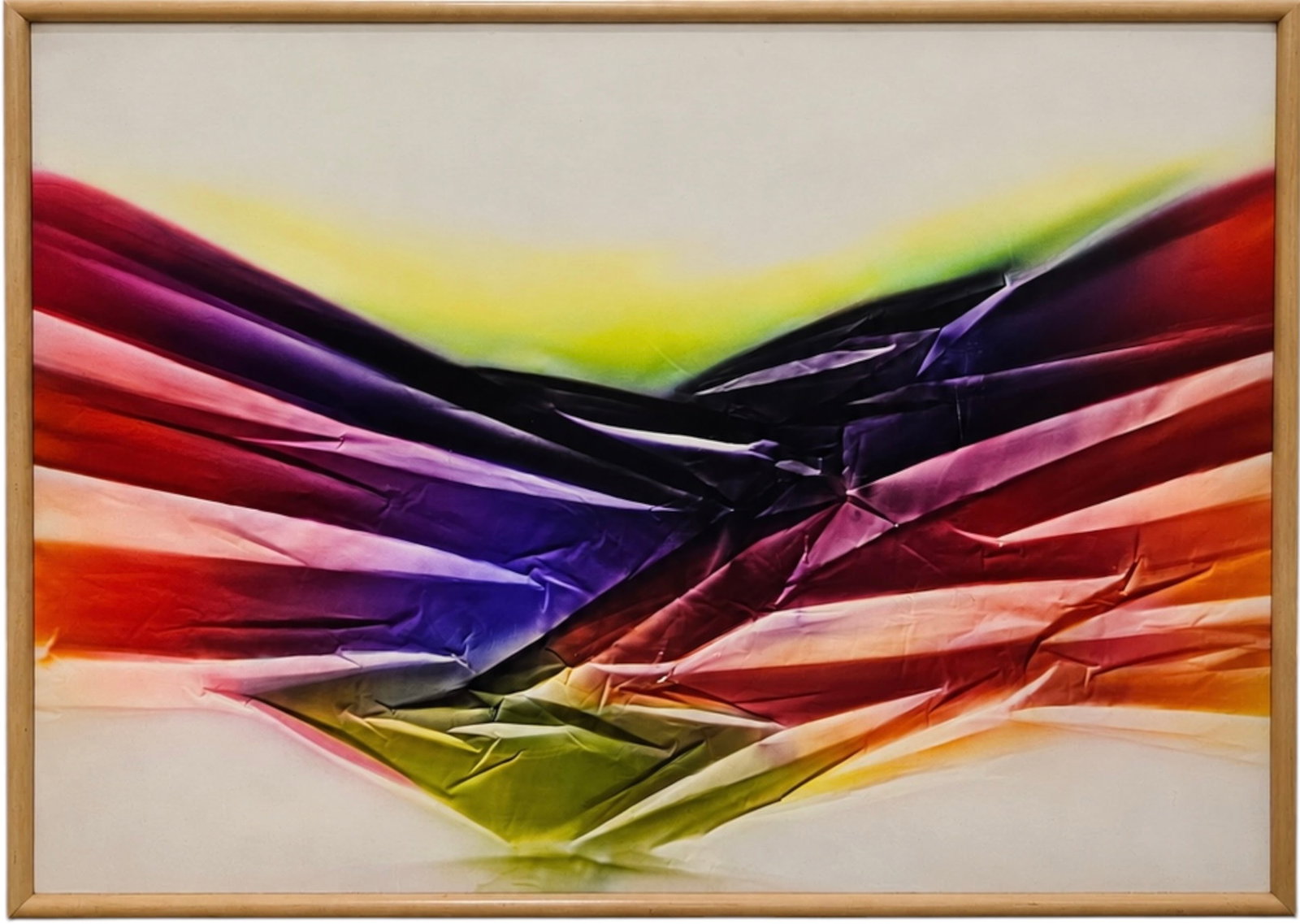 Edward Evans (American, b. 1940) Trompe l'Oeil Illusionist Abstract Painting (1 of 2)