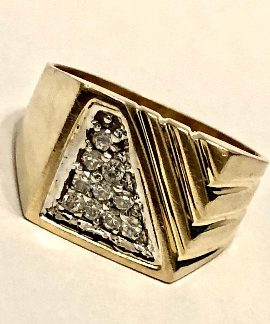 14K GOLD 0.35 TCW SI2, H COLOR DIAMONDS MEN'S RING. (1 of 3)