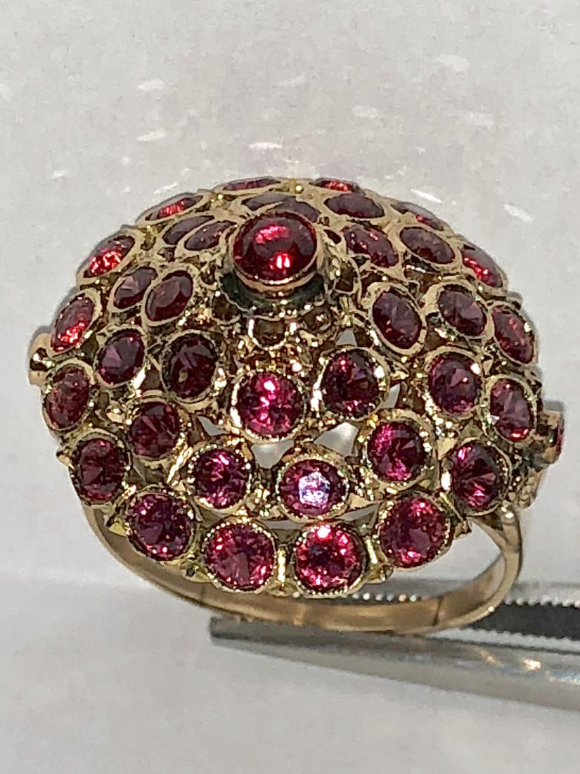 14K gold 3.0 TCW ruby harem ring. (1 of 4)