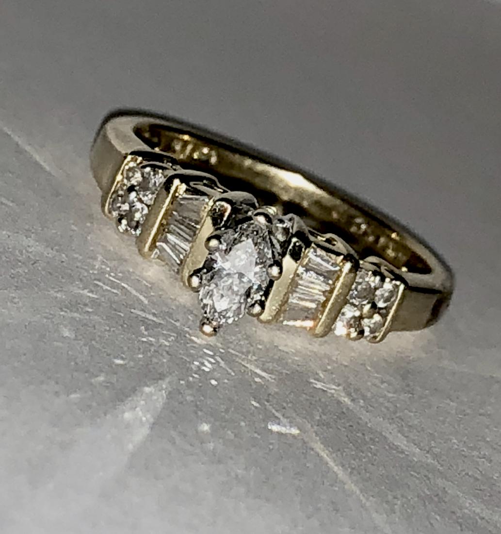 KAY'S 14K GOLD 0.50 TCW SI3, H COLOR MARQUISE DIAMONDS (1 of 4)
