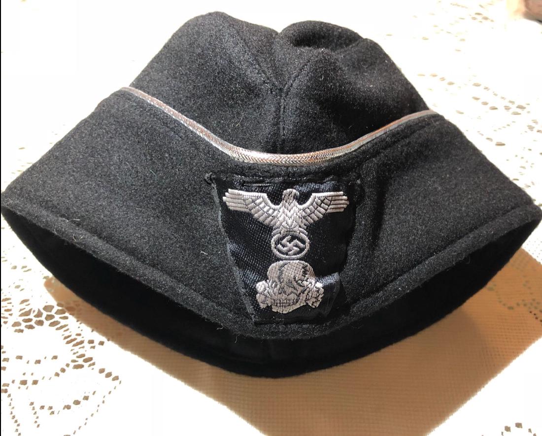 WW2 GERMAN NAZI SS OFFICER PANZER CAP: WW2 GERMAN NAZI SS OFFICER PANZER CAP. A RARE FIND THAT IS IN GREAT SHAPE AND CONDITION. PLEASE VIEW PICTURES.