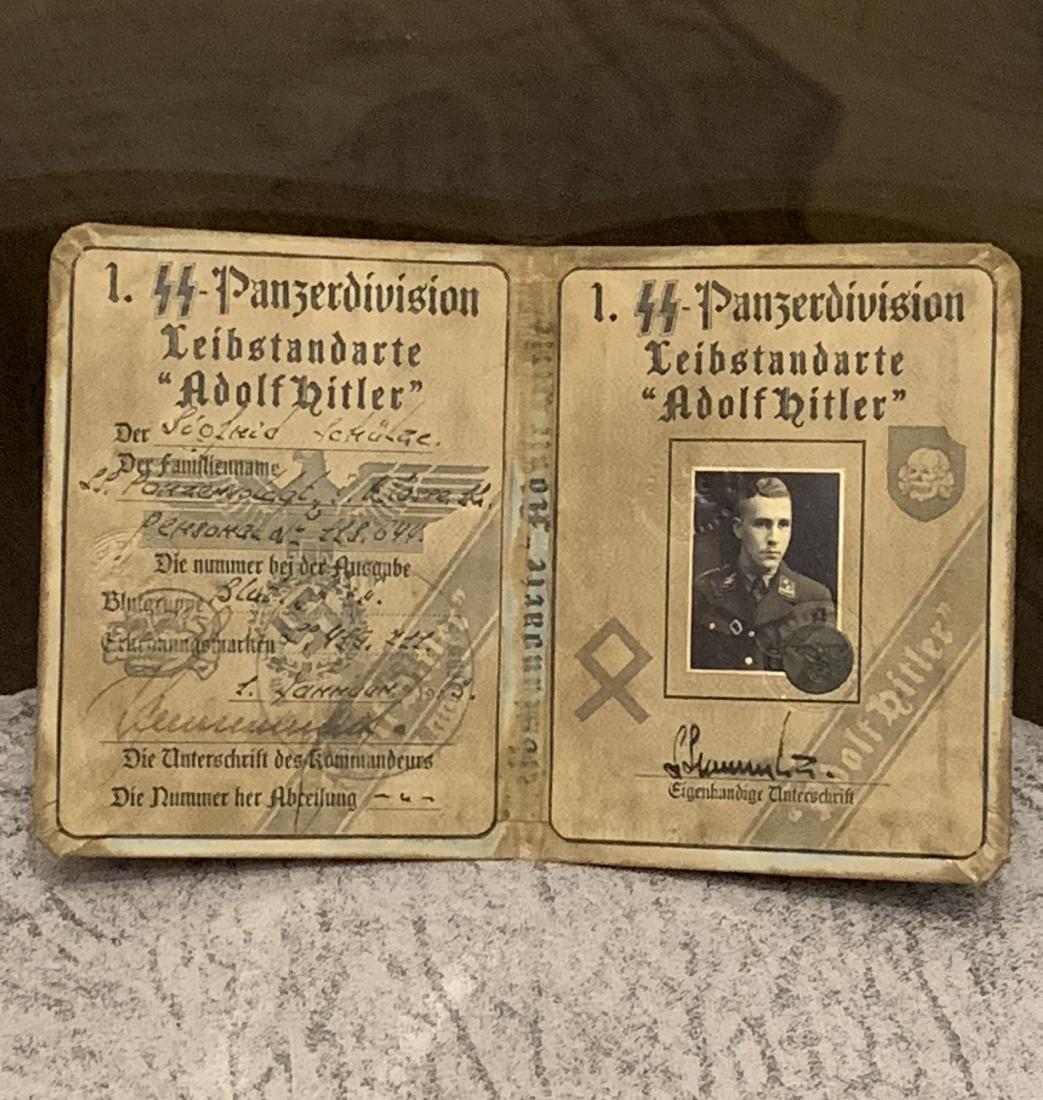 WW2 GERMAN SS PANZER DIV. OFFICERS PASSPORT