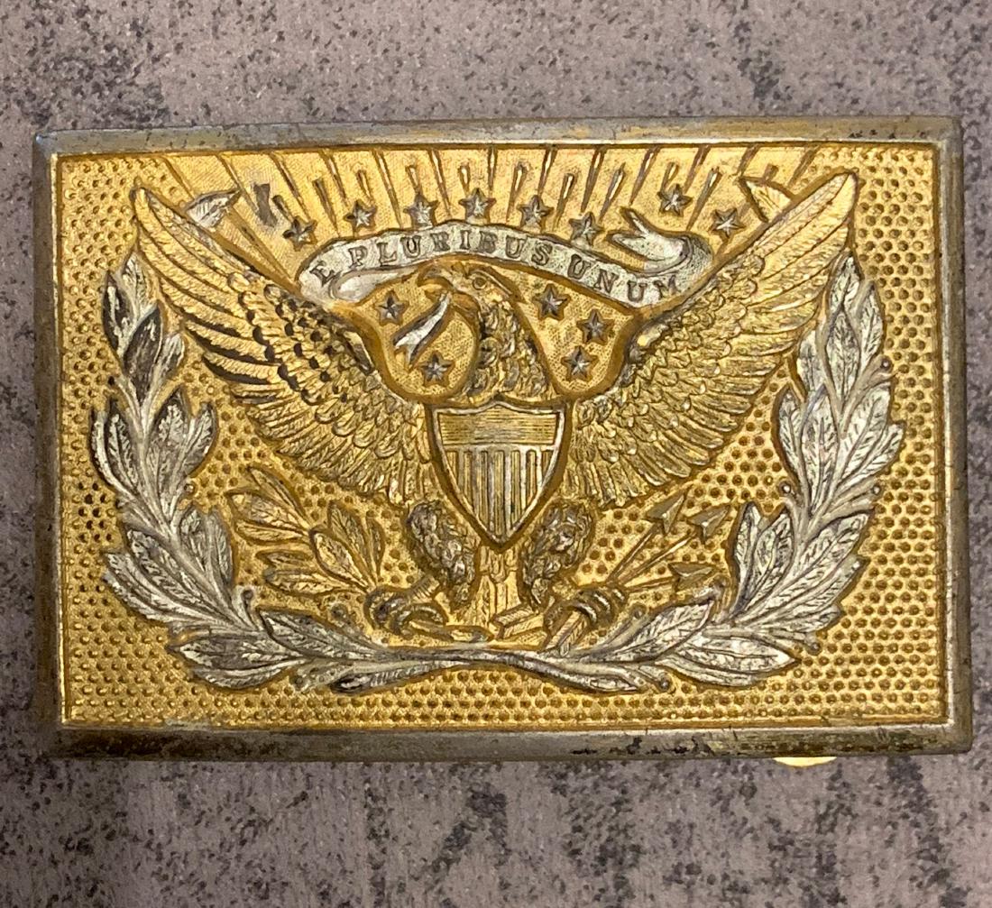 CIVIL WAR / INDIAN WAR OFFICERS BELT PLATE: CIVIL WAR / INDIAN WAR OFFICERS BELT PLATE. IN GREAT SHAPE AND CONDITION. STILL INTACT.