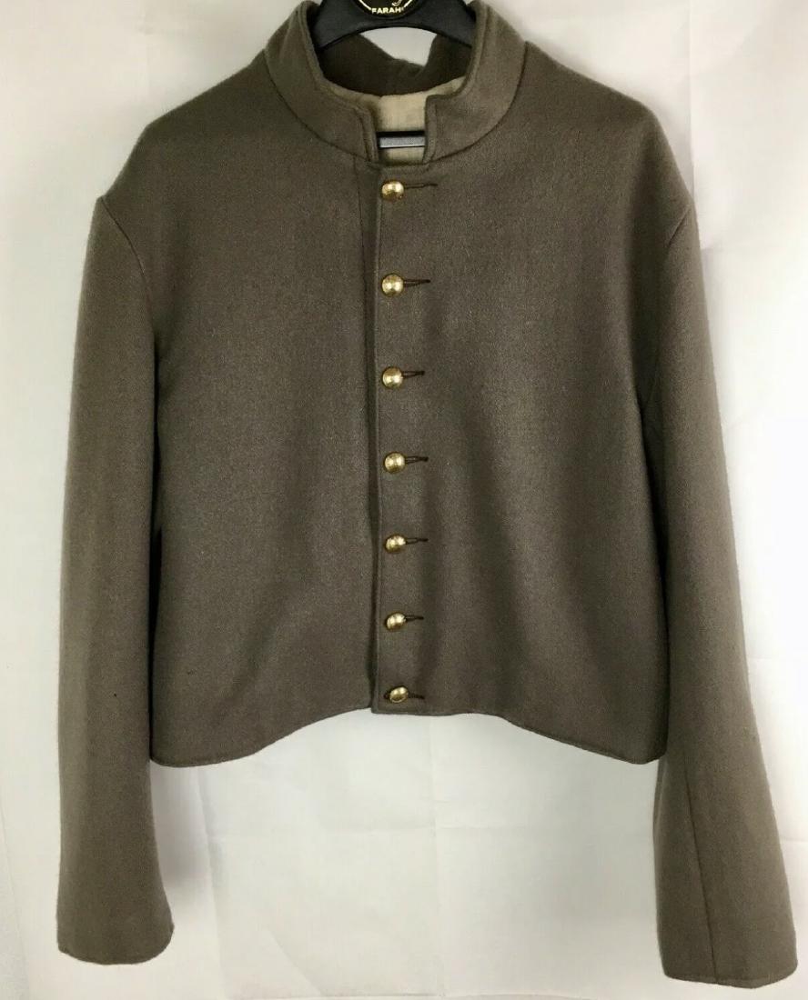 RARE CIVIL WAR CONFEDERATE MISSISSIPPI WOOL SHELL: RARE CIVIL WAR CONFEDERATE MISSISSIPPI WOOL SHELL JACKET. IN EXCELLENT SHAPE AND OVERALL CONDITION. HAS A LITTLE MOTHING BUT NOT A BIG DEAL. ITS IS IN MINT SHAPE. PLEASE VIEW ALL PICTURES AND DO YOUR